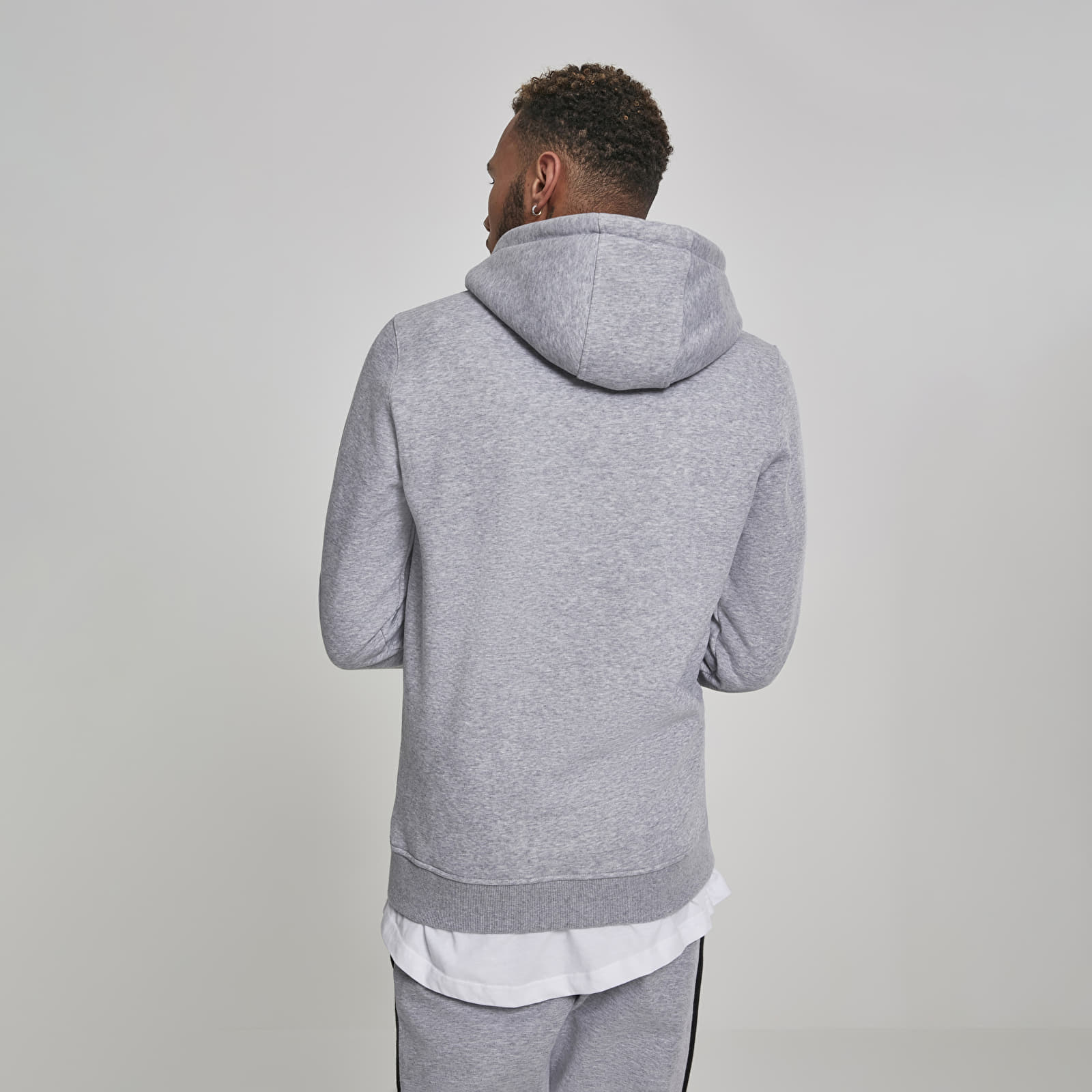 Dukserice Urban Classics NASA Hoody Heather Grey