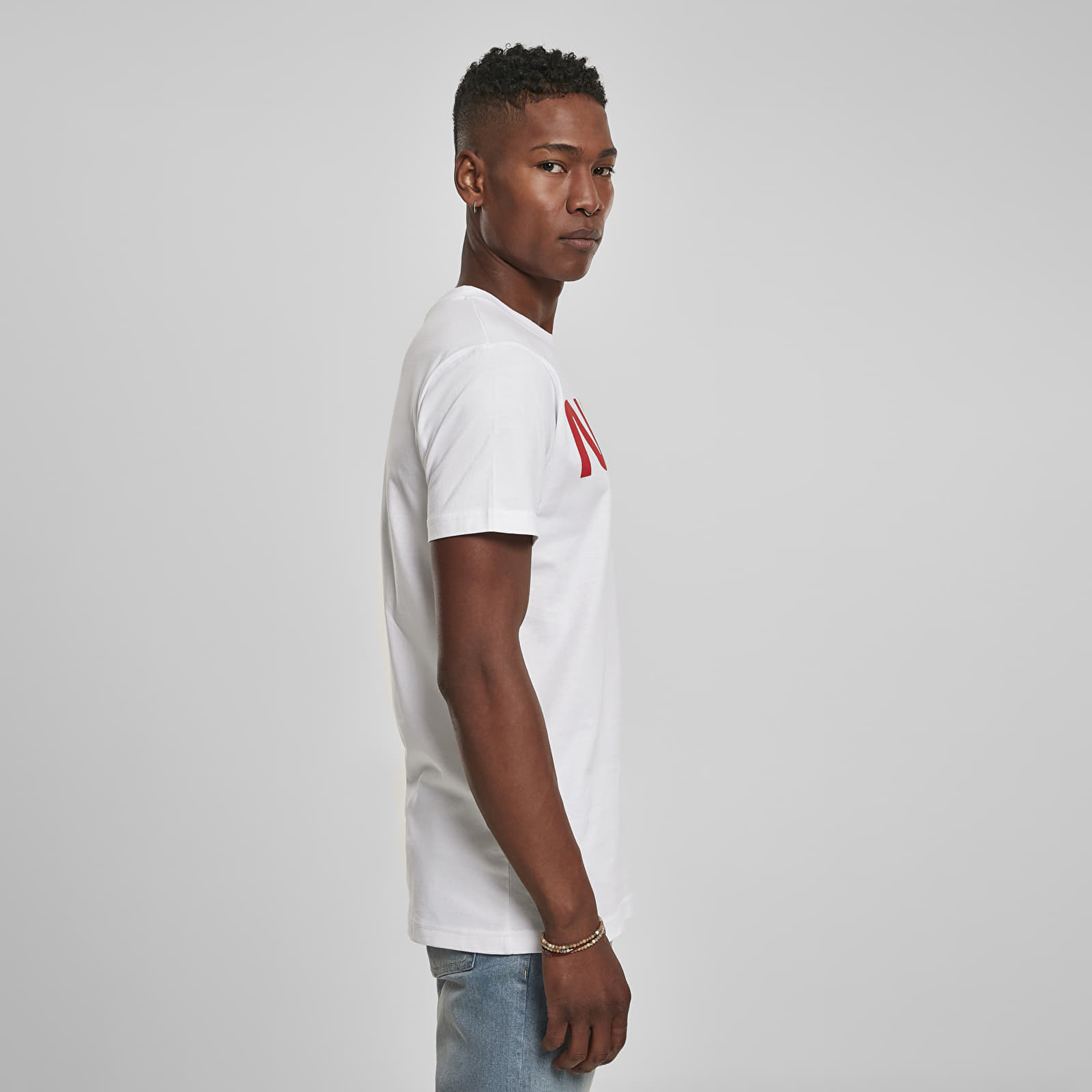 Trička Urban Classics NASA Worm Tee White
