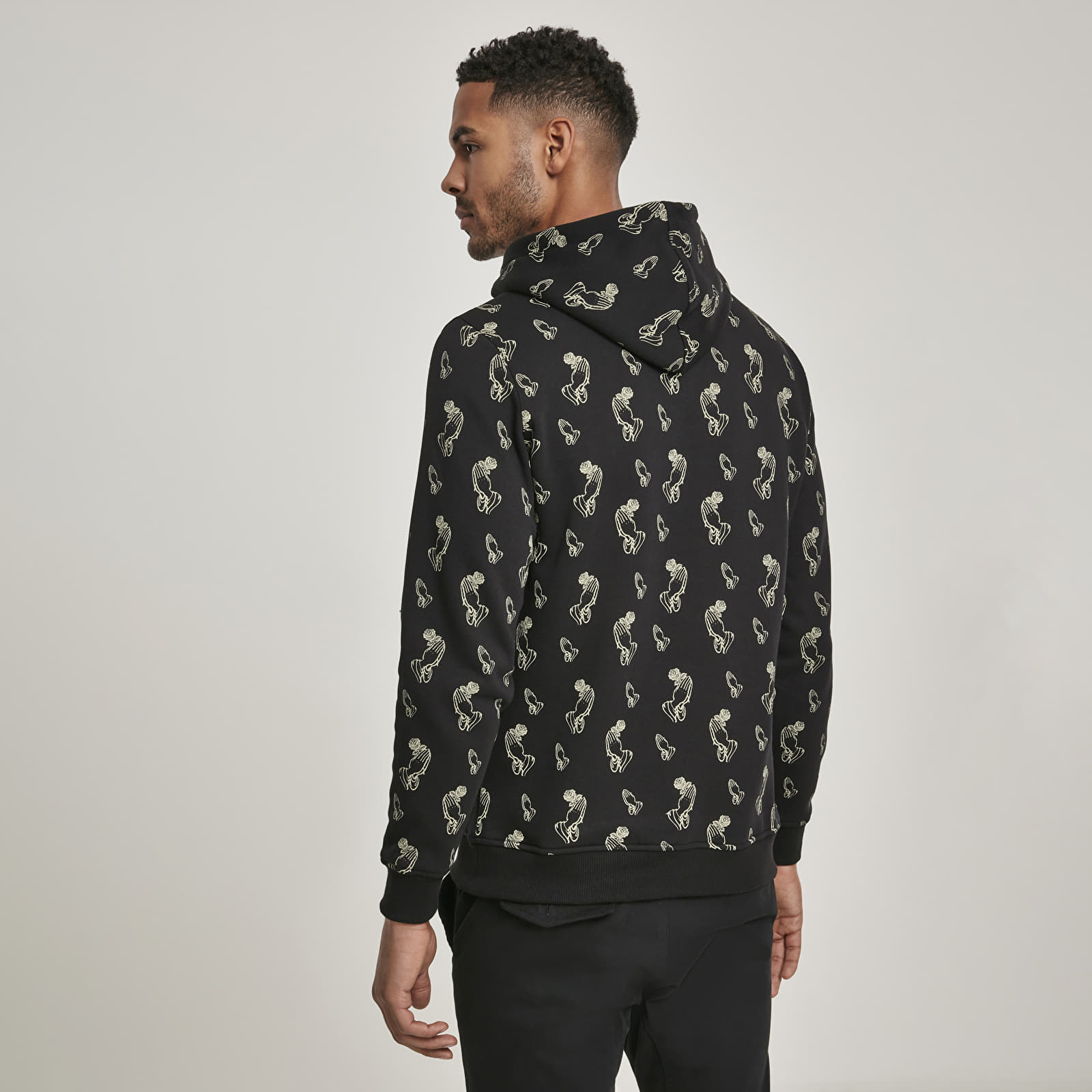 Sweatshirts Urban Classics Glory AOP Hoody Black