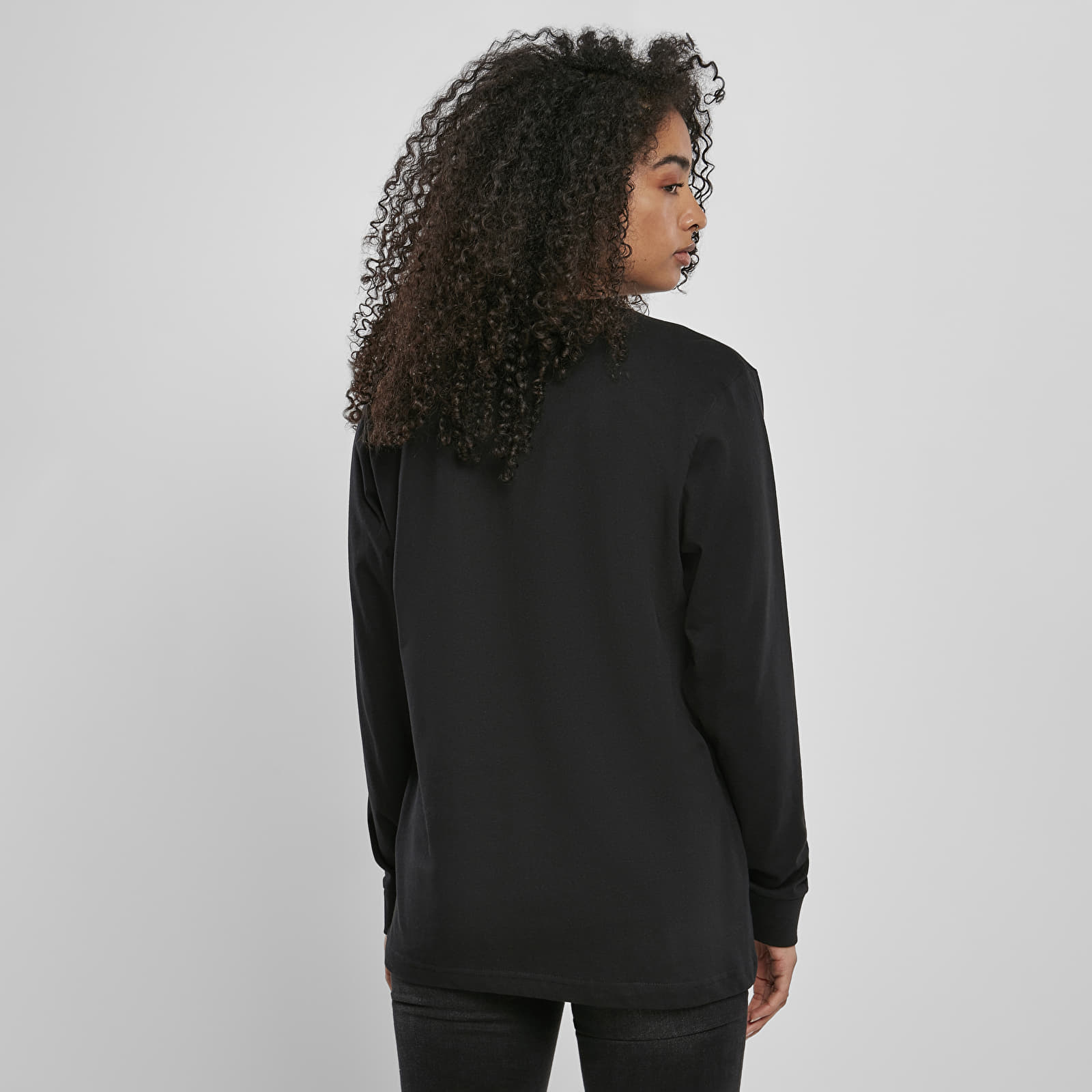 T-särgid Urban Classics Ladies Magic Monday Slogan Longsleeve Black