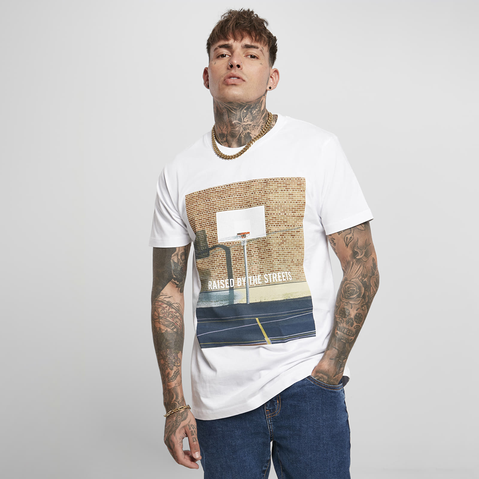Majice i košulje Urban Classics Raised By The Streets Tee White
