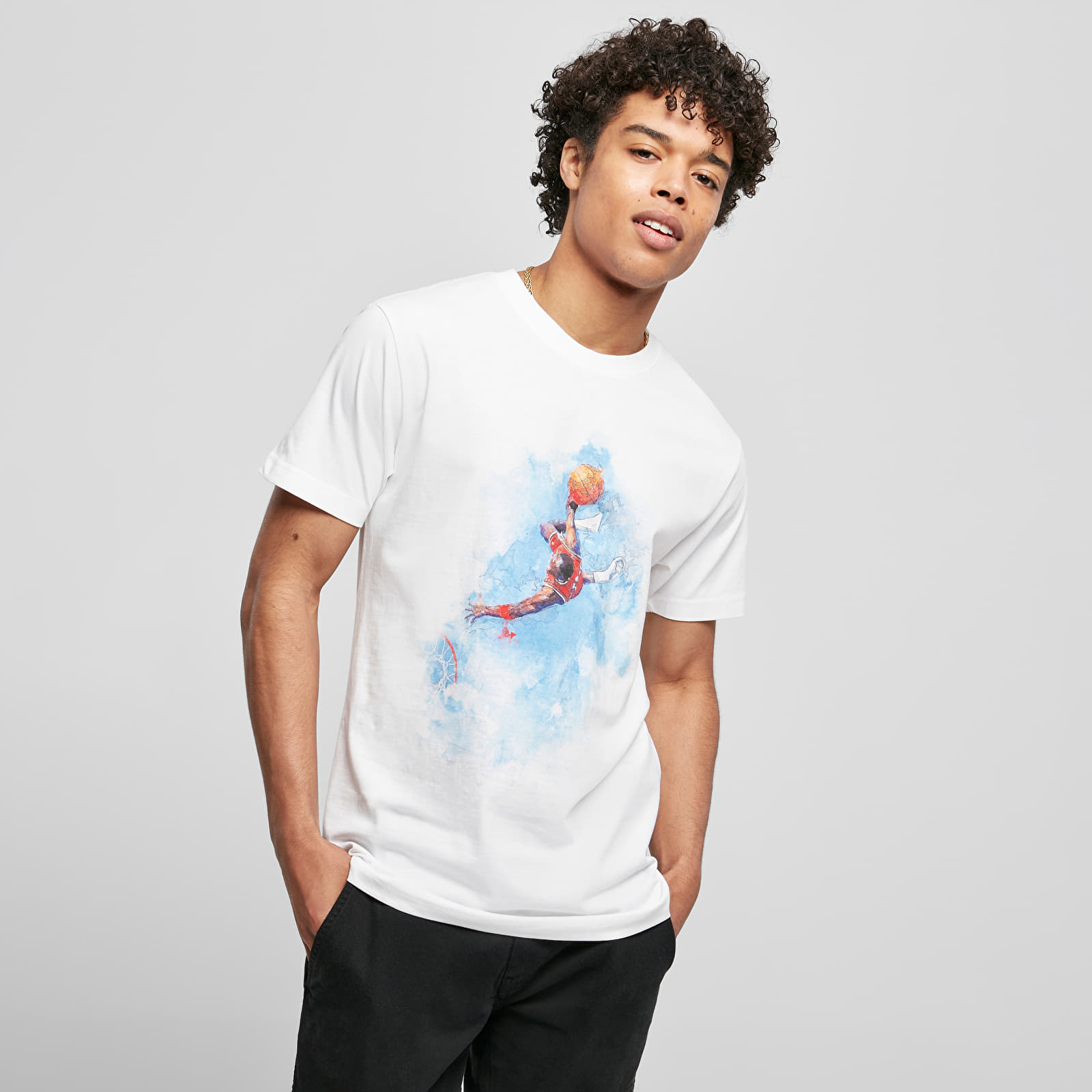 Футболки Urban Classics Basketball Clouds Tee White