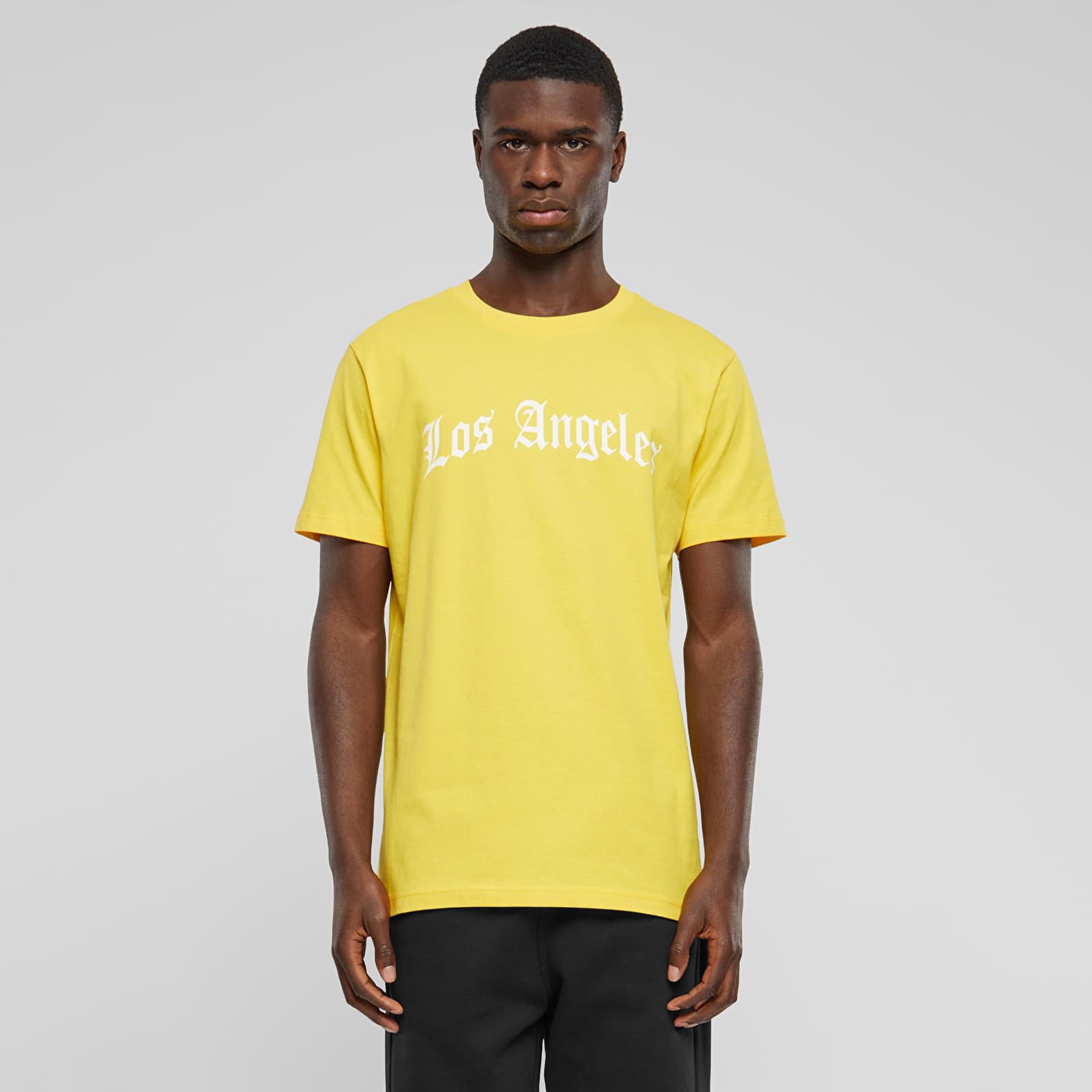 Футболки Urban Classics Los Angeles Wording Tee Taxi Yellow