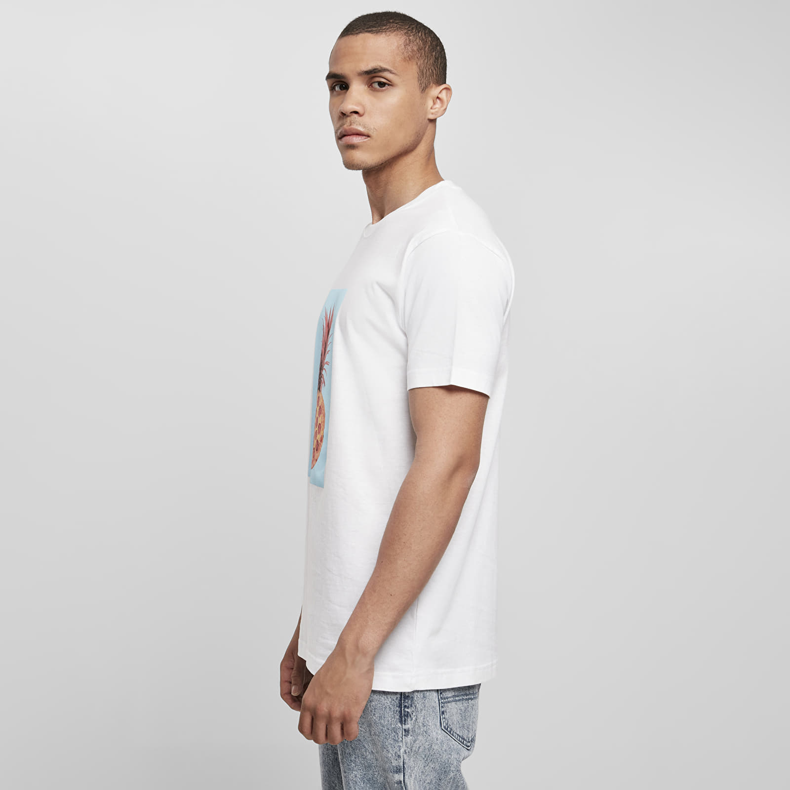 Trička Urban Classics Pizza Pineapple Tee White