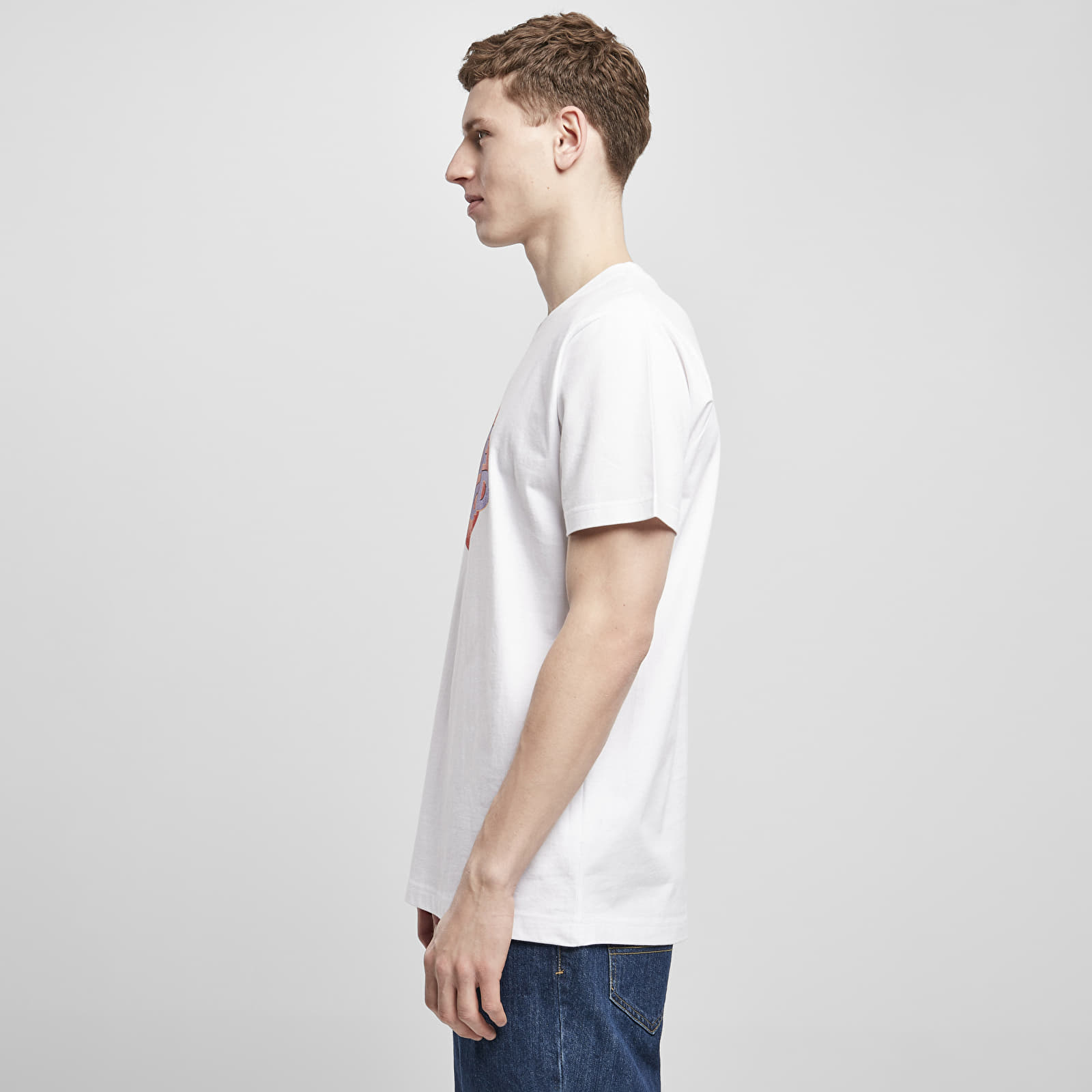 Trička Urban Classics Space Jam Tune Squad Logo Tee White