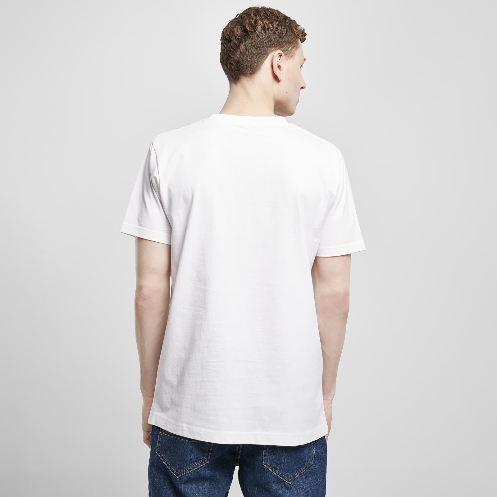 Trička Urban Classics Space Jam Tune Squad Logo Tee White