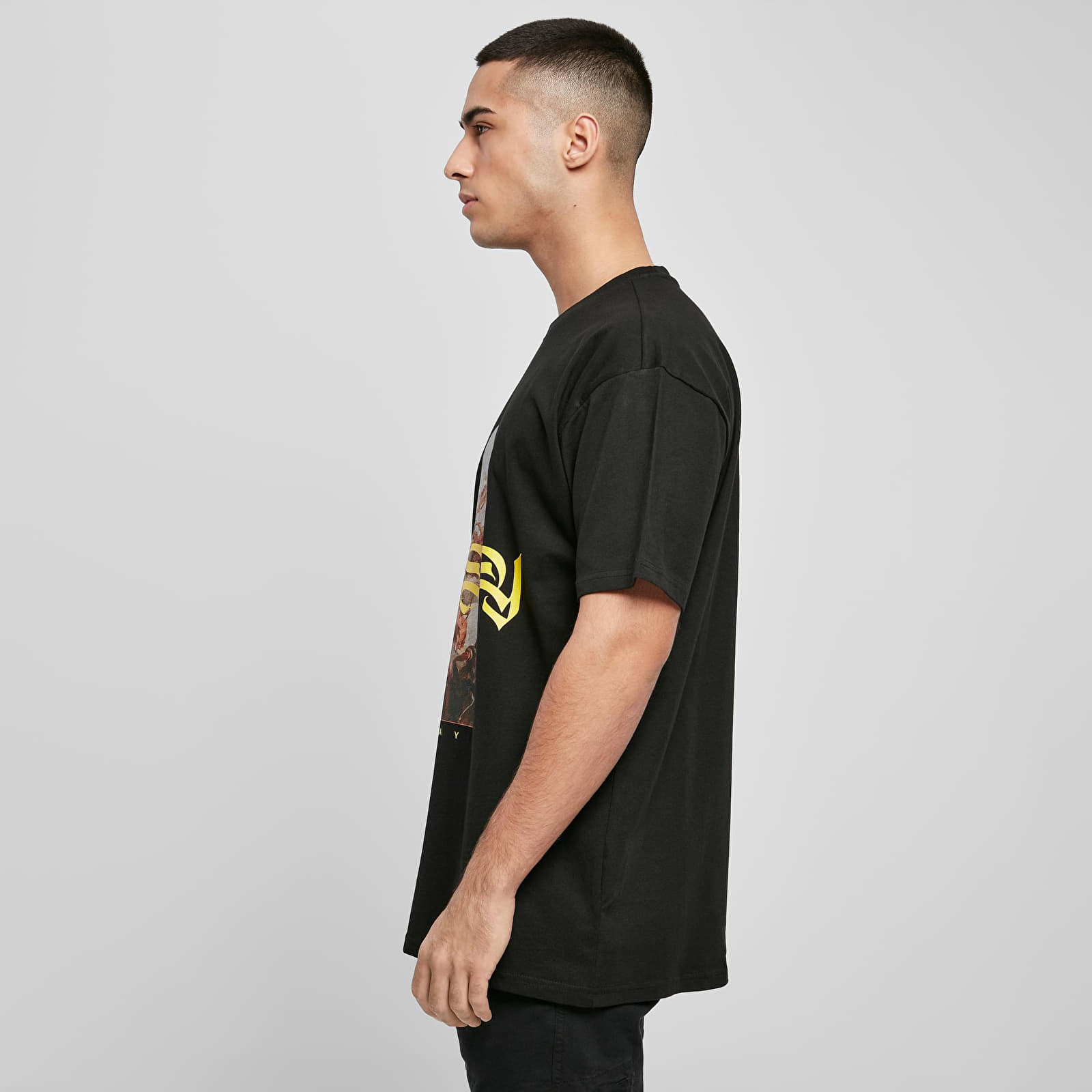 Trička Urban Classics Pray Painting Oversize Tee Black
