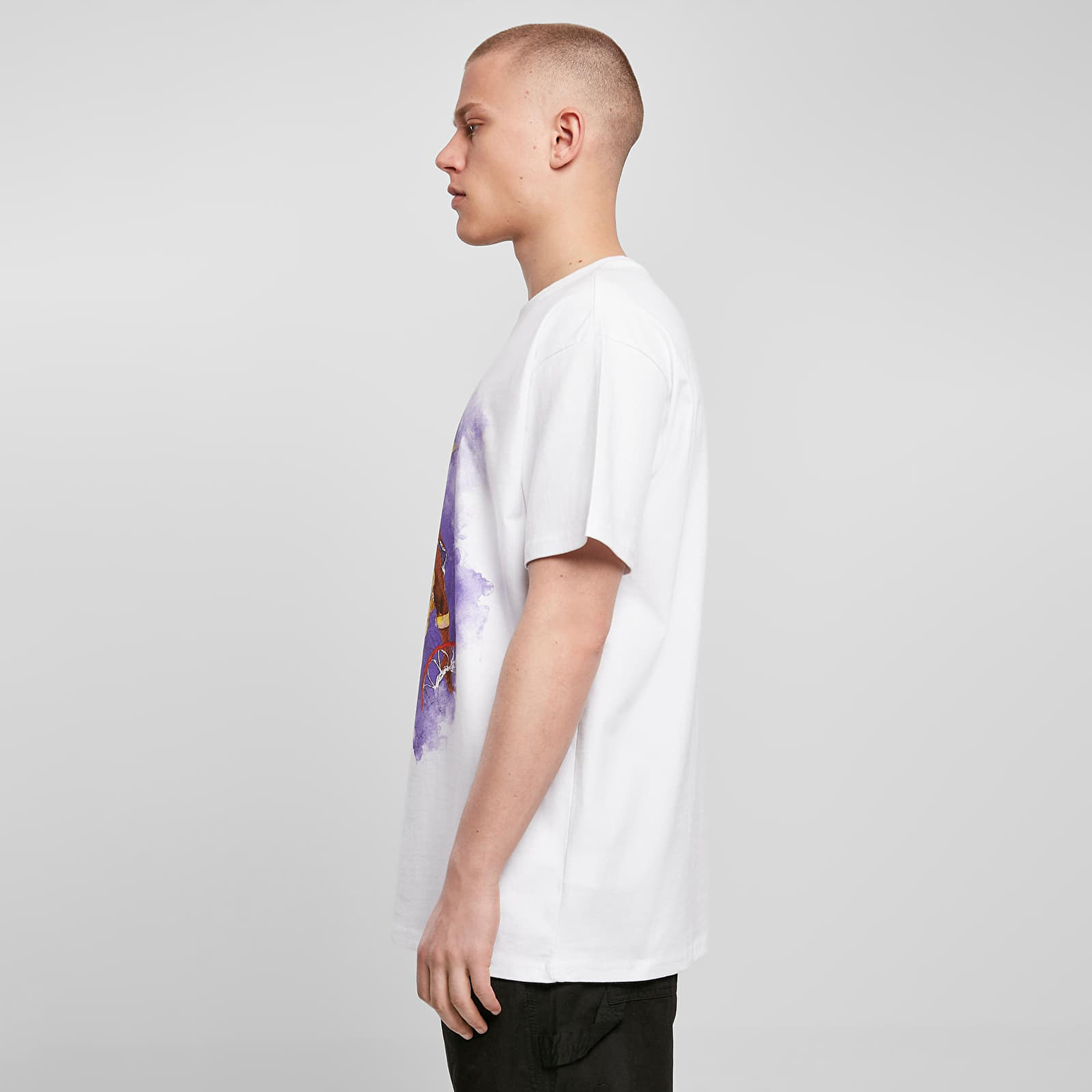 T-shirts Urban Classics Basketball Clouds 2.0 Oversize Tee White
