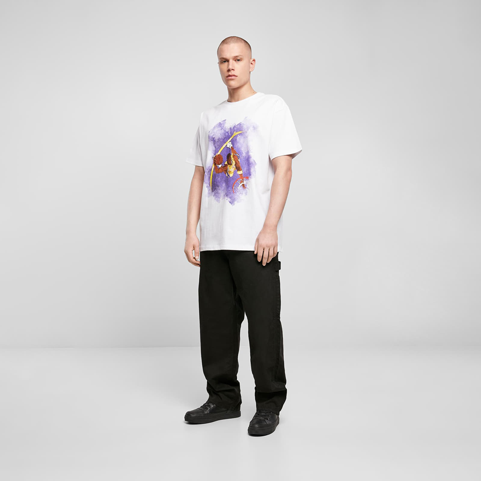 T-shirts Urban Classics Basketball Clouds 2.0 Oversize Tee White