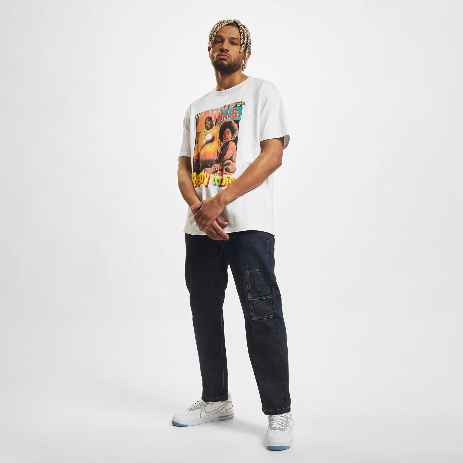 T-shirts Urban Classics Biggie Ready To Die Oversize Tee White