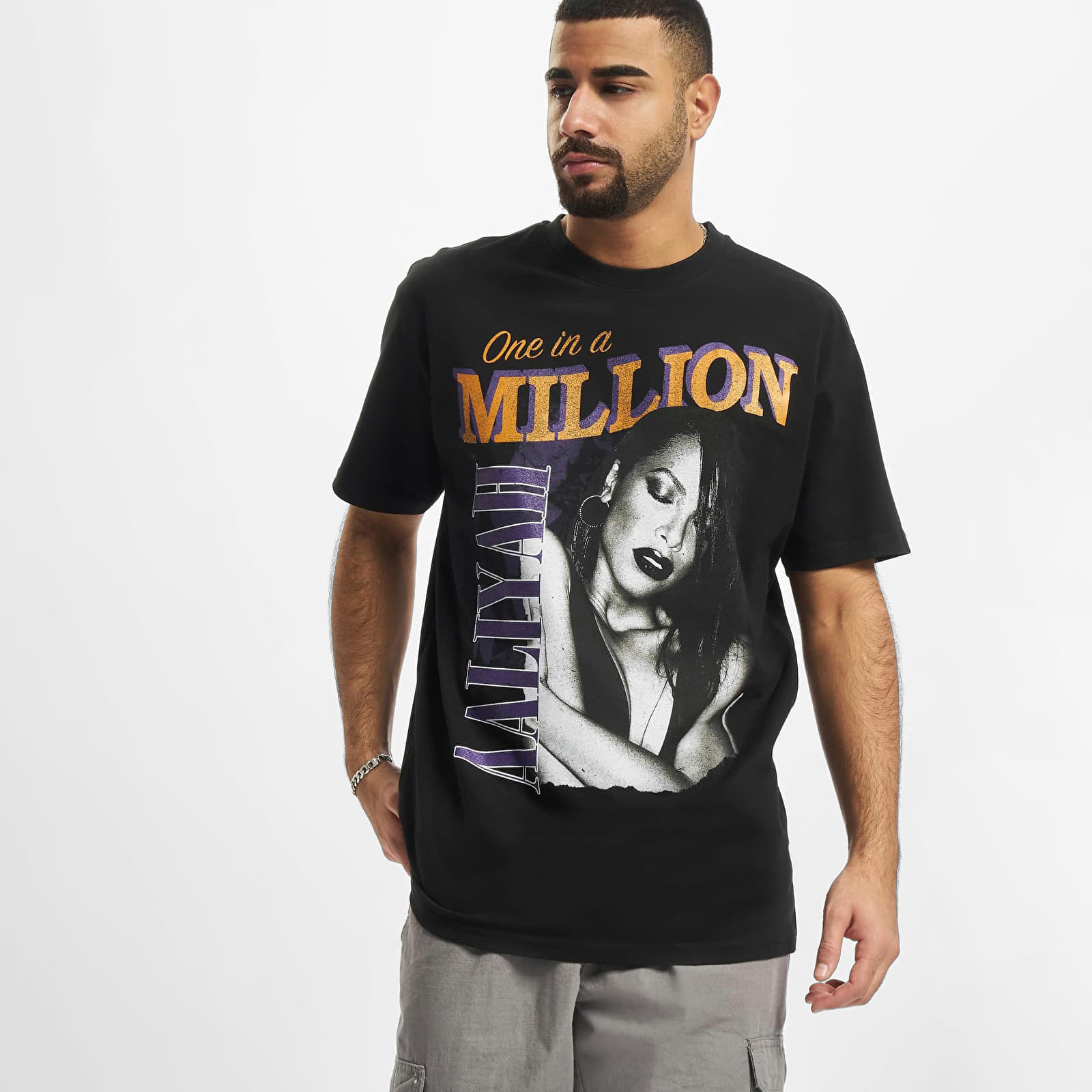 Tricou Urban Classics Aaliyah One In A Million Oversize Tee Black