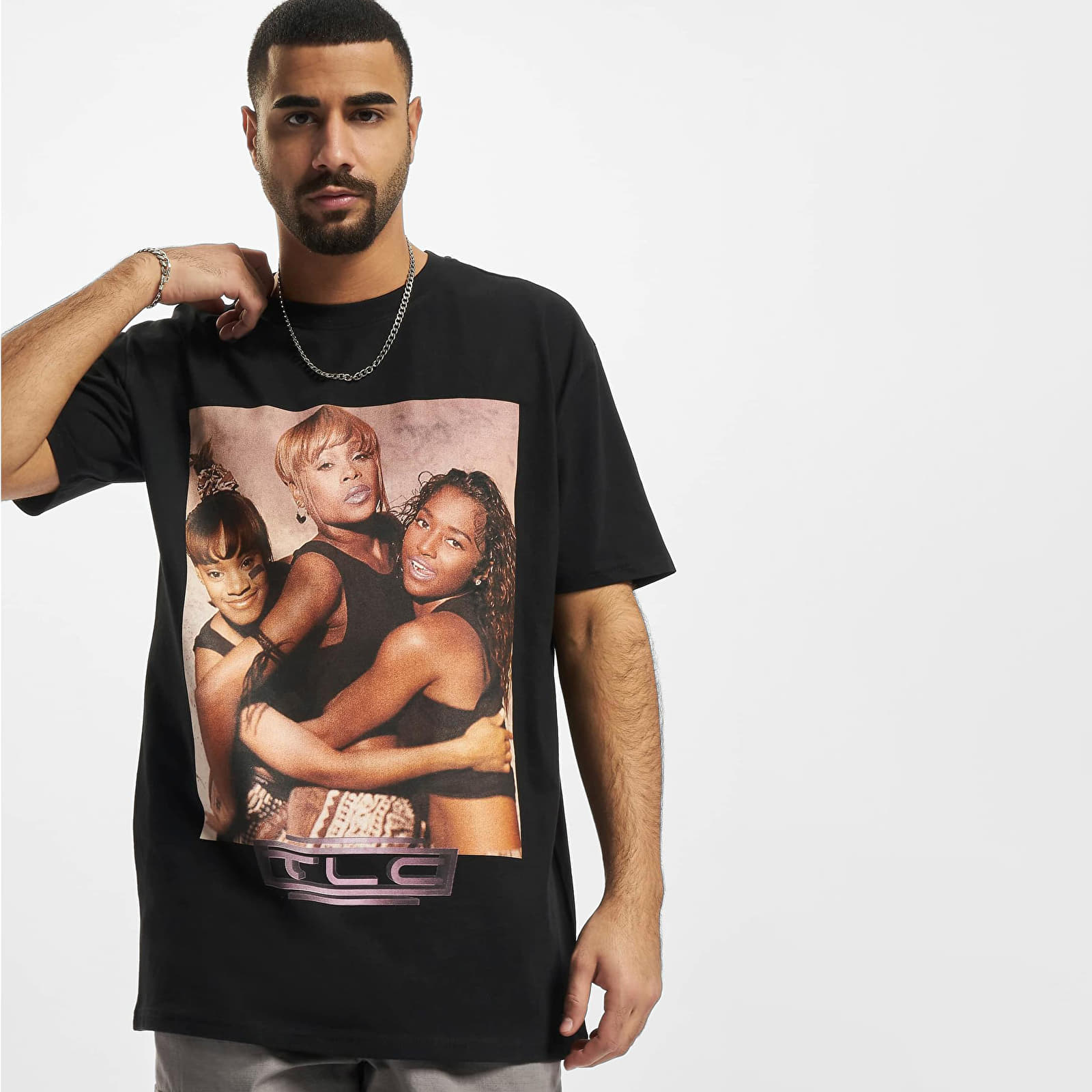 Tričká Urban Classics TLC Group Logo Oversize Tee Black