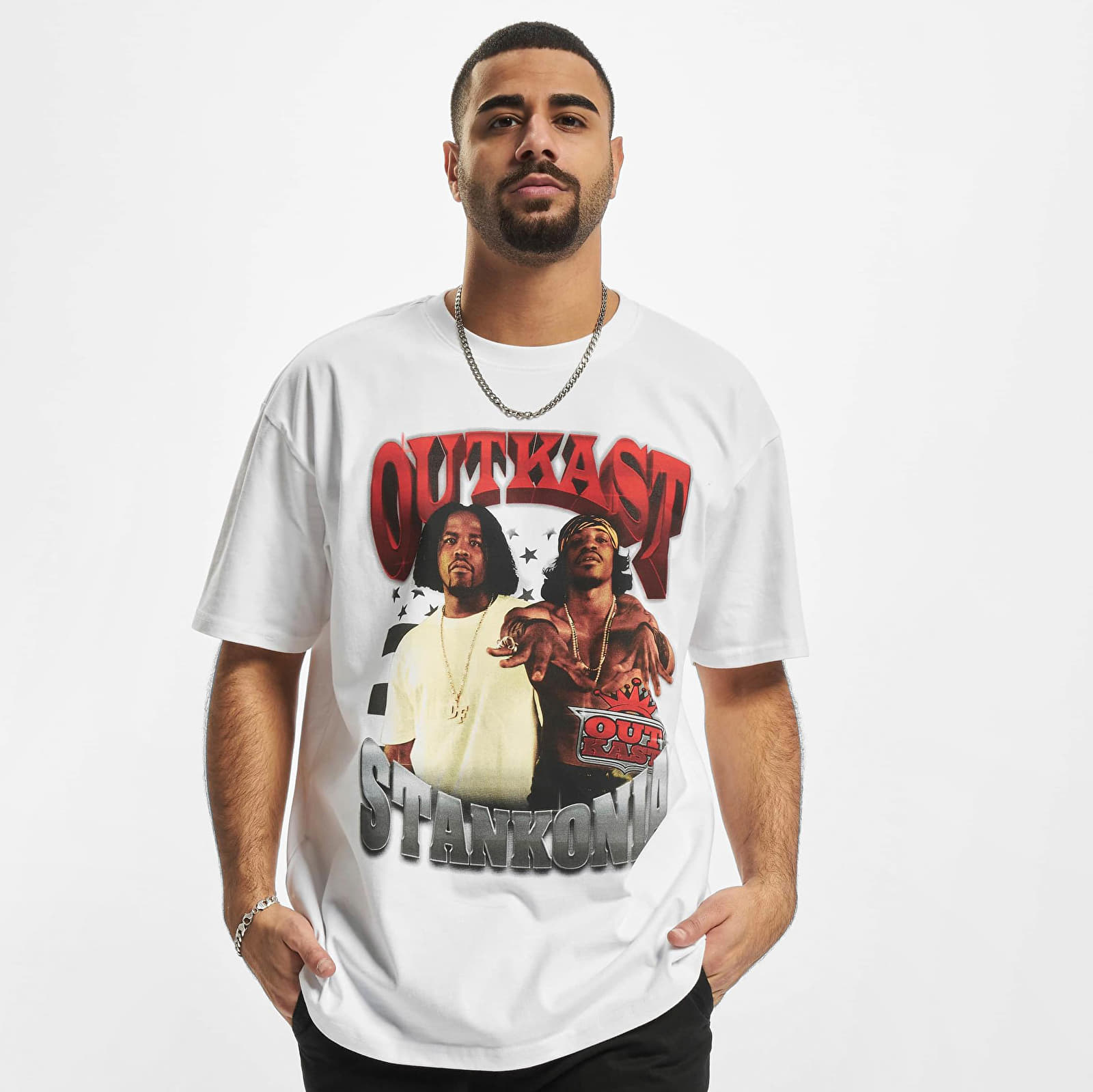 T shirts Urban Classics Outkast Stankonia Oversize Tee White Queens