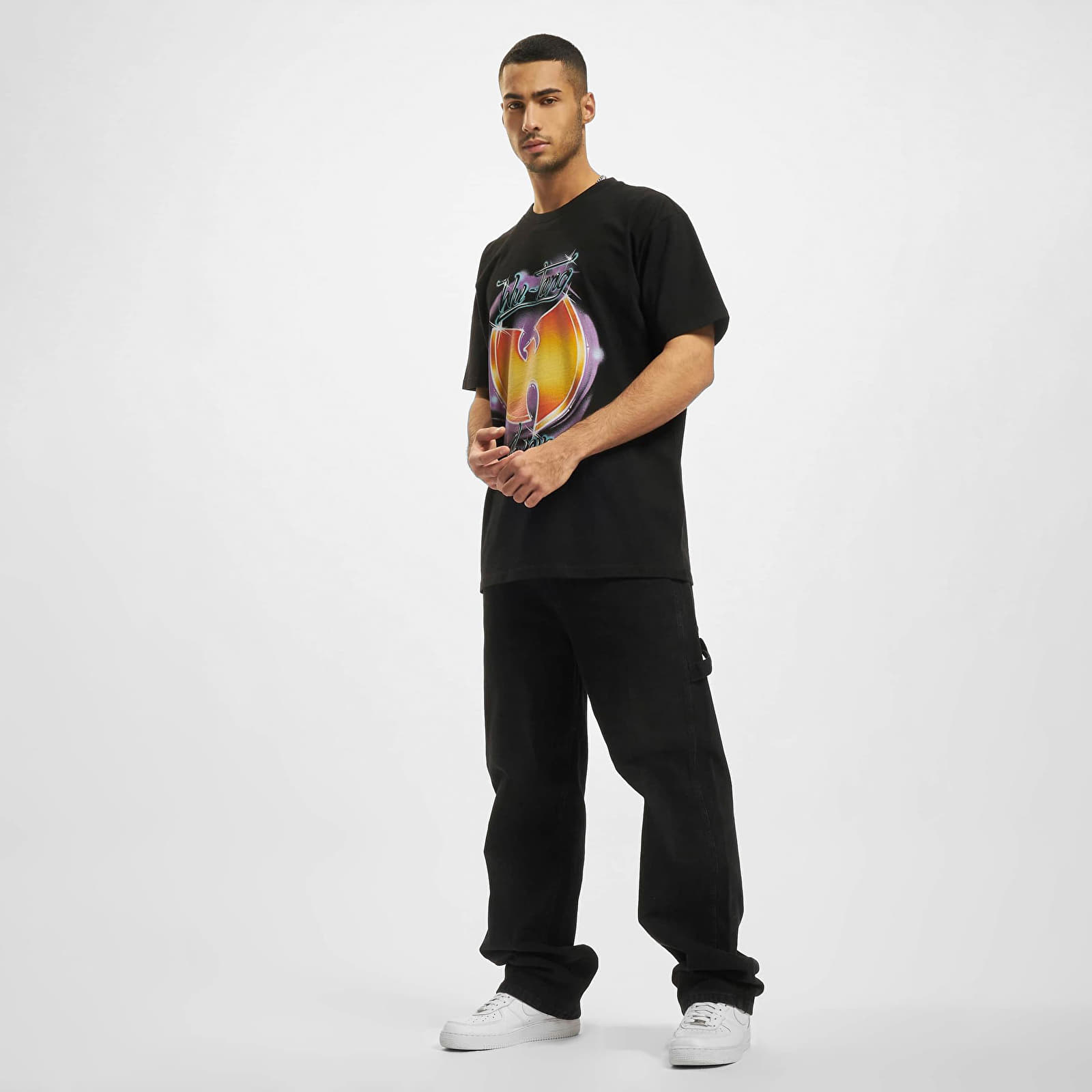 Trička Urban Classics Wu-Tang Forever Oversize Tee Black