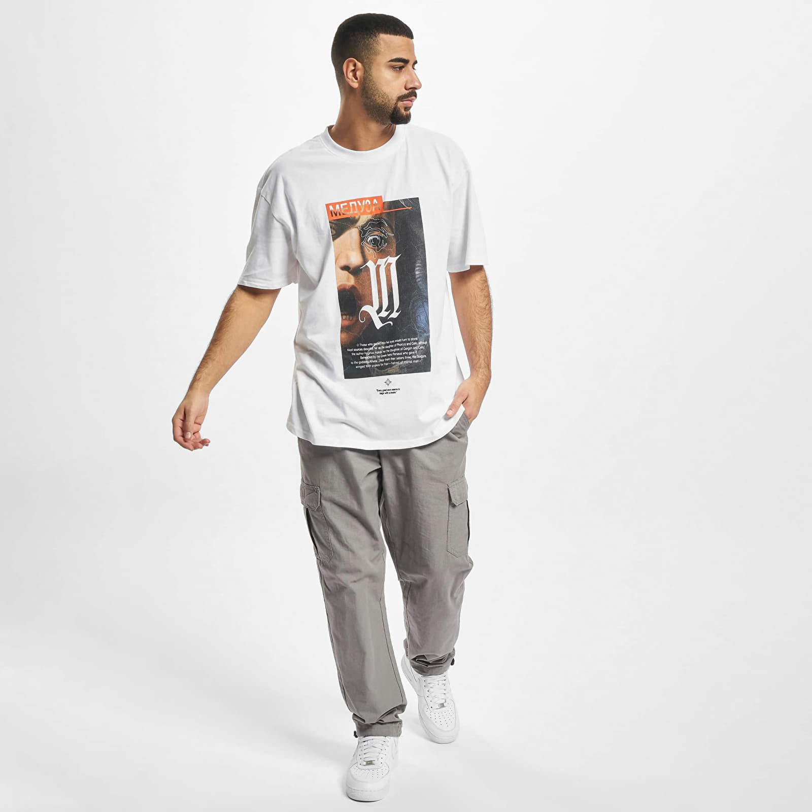T-Shirts Urban Classics Dusa Painting Oversize Tee White