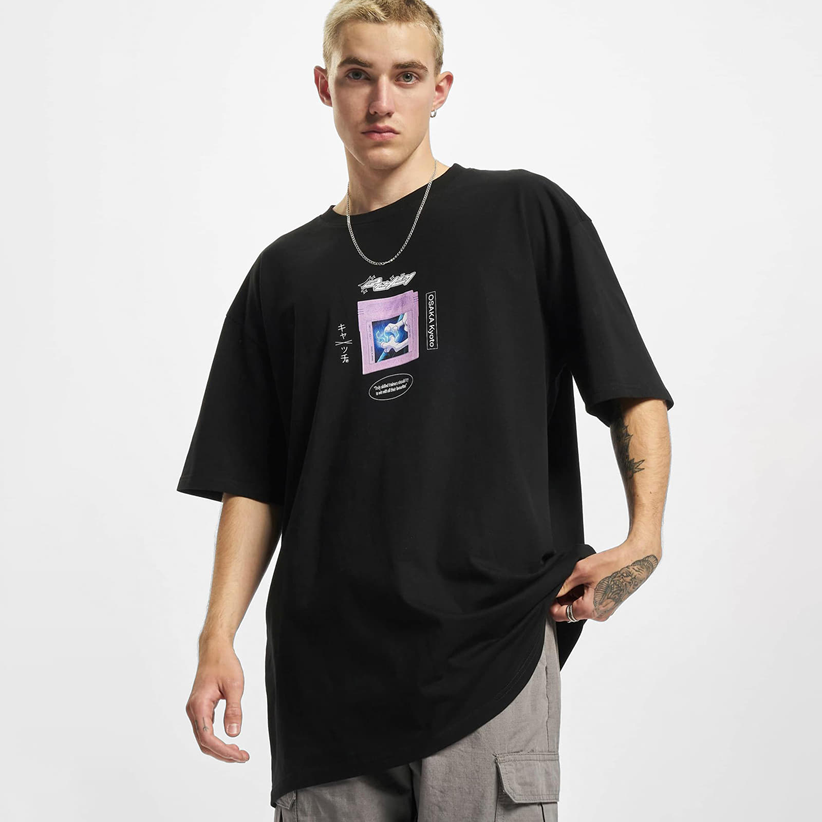 Trička Urban Classics Catch Em Oversize Tee Black