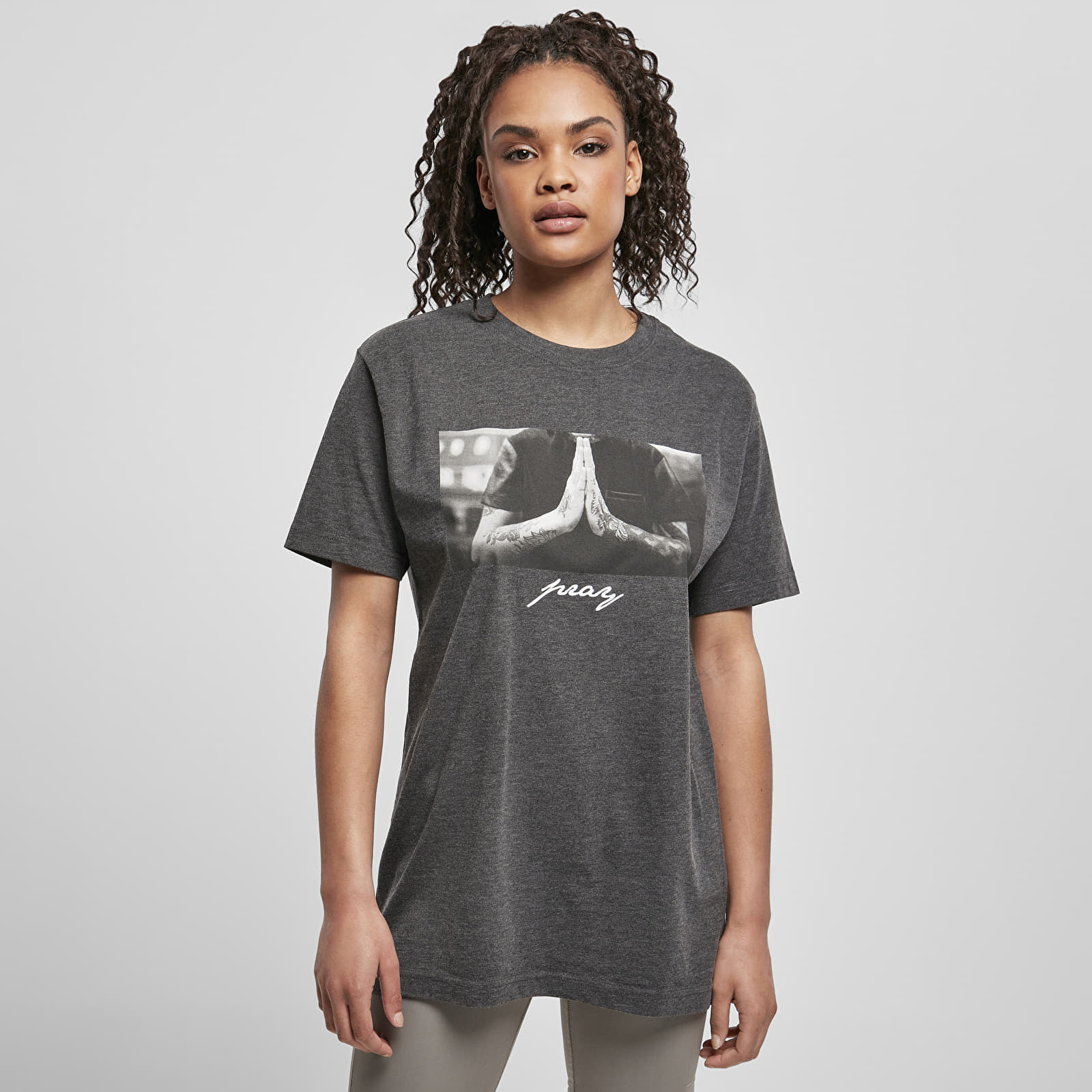 Футболки Urban Classics Ladies Pray Tee Charcoal