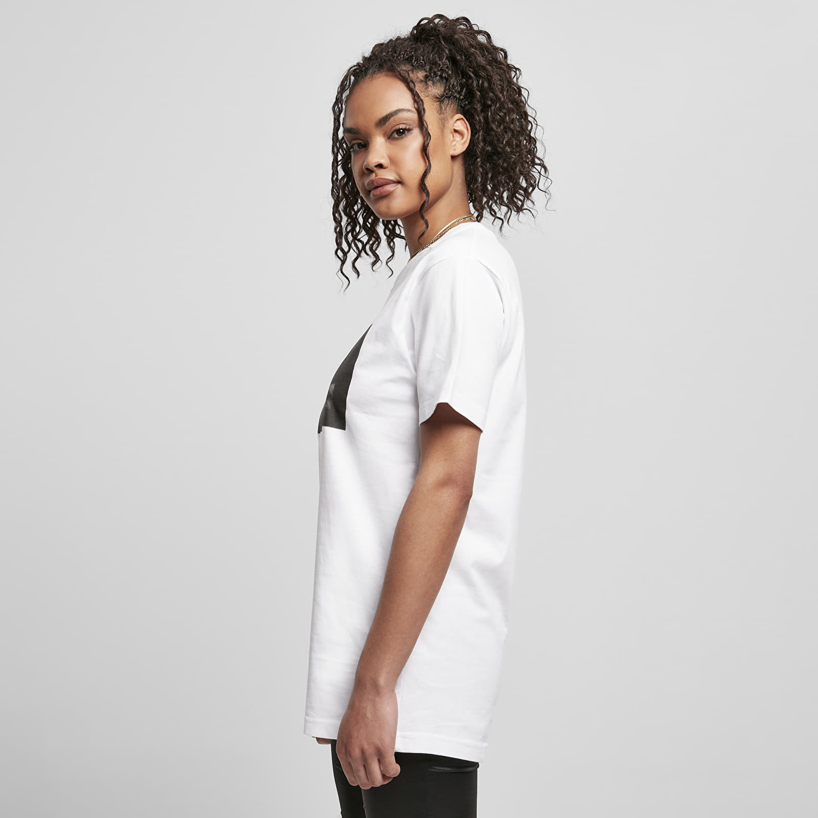 Trička Urban Classics Ladies Pray Tee White