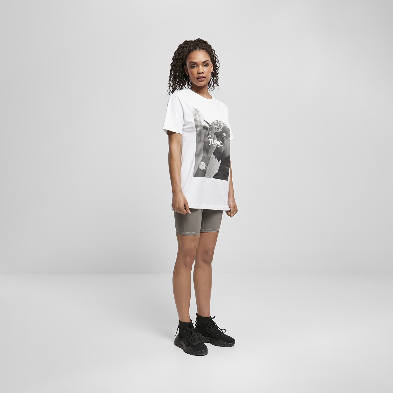 Trička Urban Classics Ladies 2Pac F*ck The World Tee White
