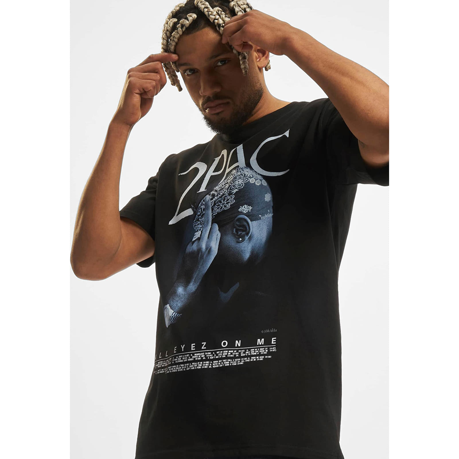 T-shirts Urban Classics Tupac All F*ck the World 2.0 Oversize Tee Black
