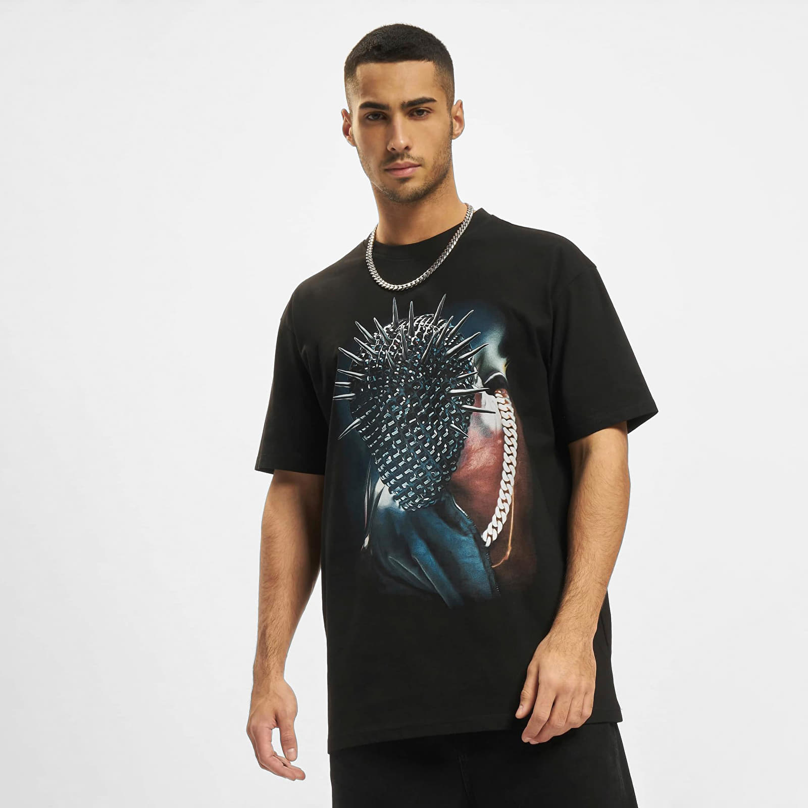 T-Shirts Urban Classics Thorned Mask Oversize T-Shirt Black