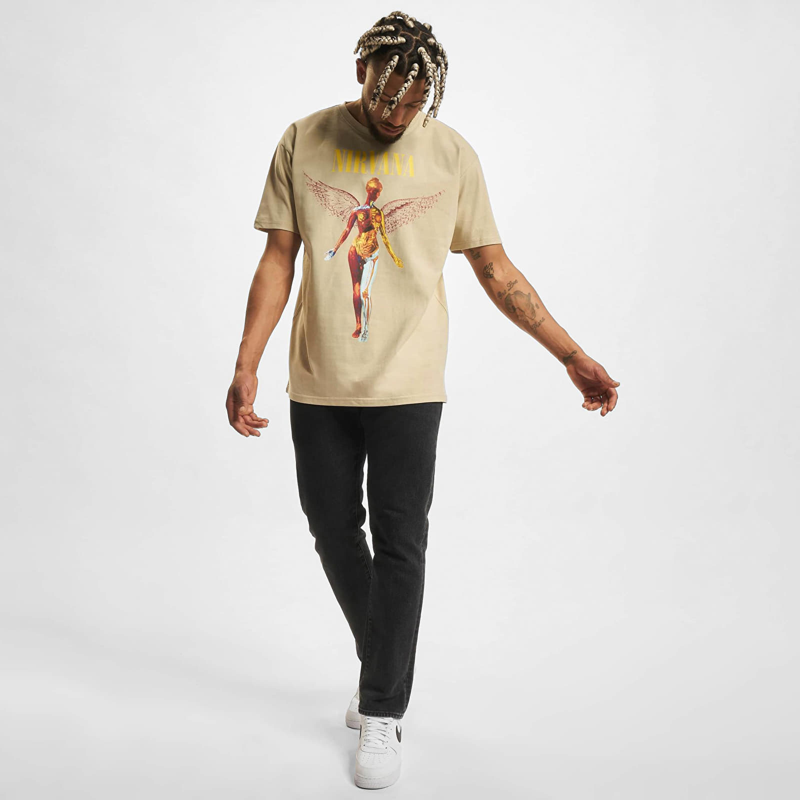 Trička Urban Classics In Utero Oversize Tee Beige