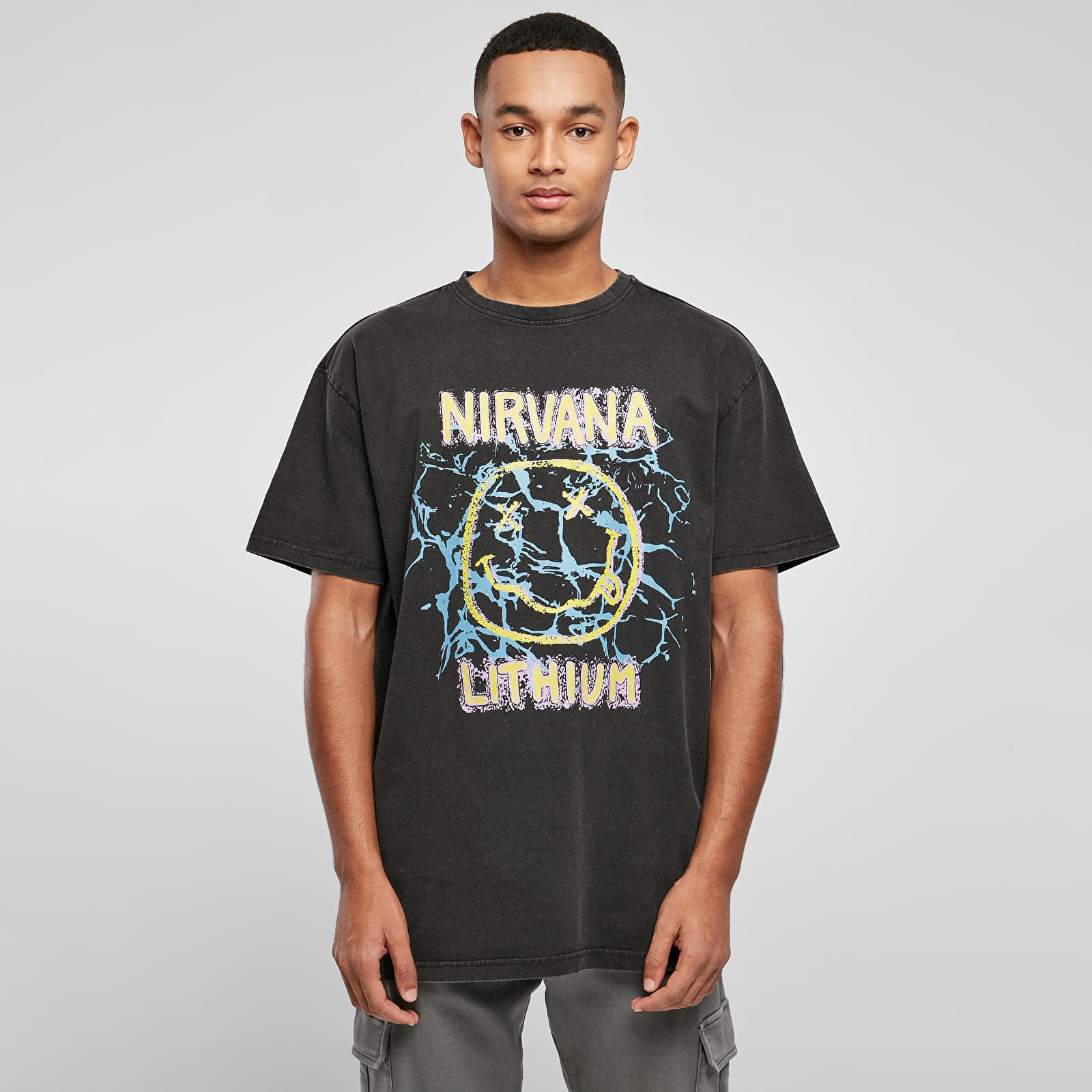   Μπλούζες Urban Classics Nirvana Lithium Oversized T-shirt Black