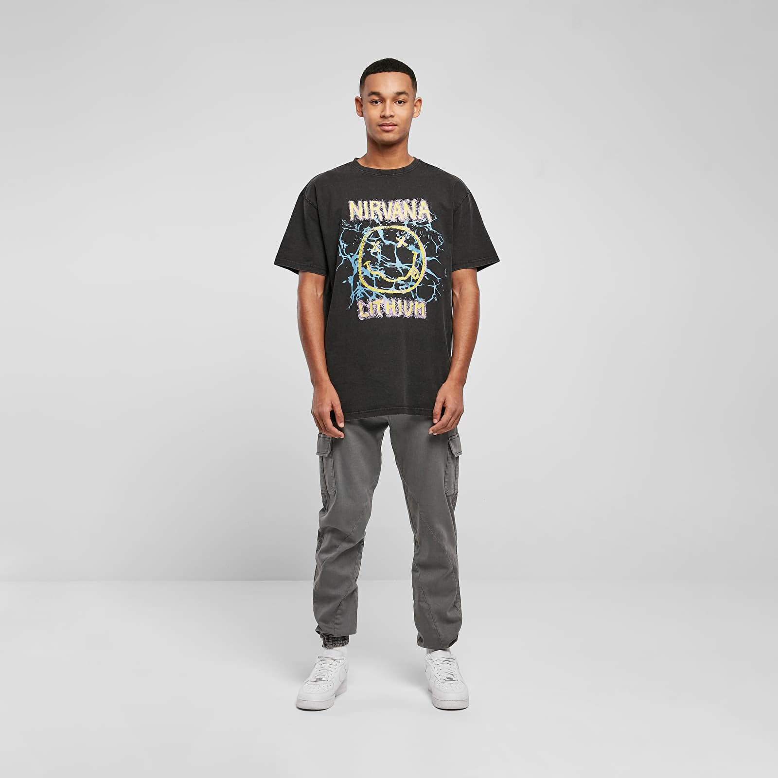   Μπλούζες Urban Classics Nirvana Lithium Oversized T-shirt Black