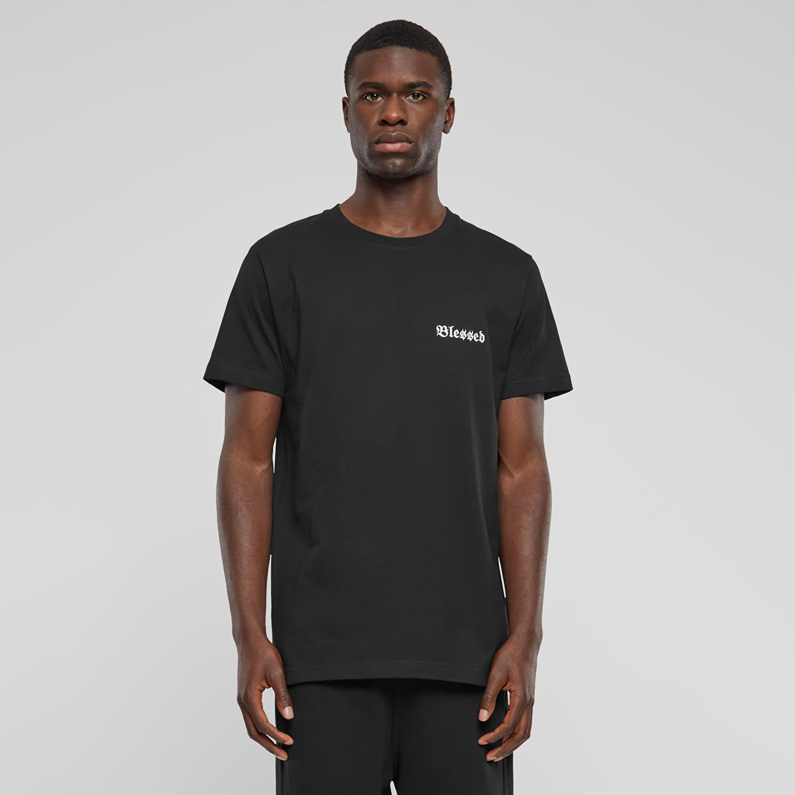 Trička Urban Classics Ble$$ed EMB Tee Black