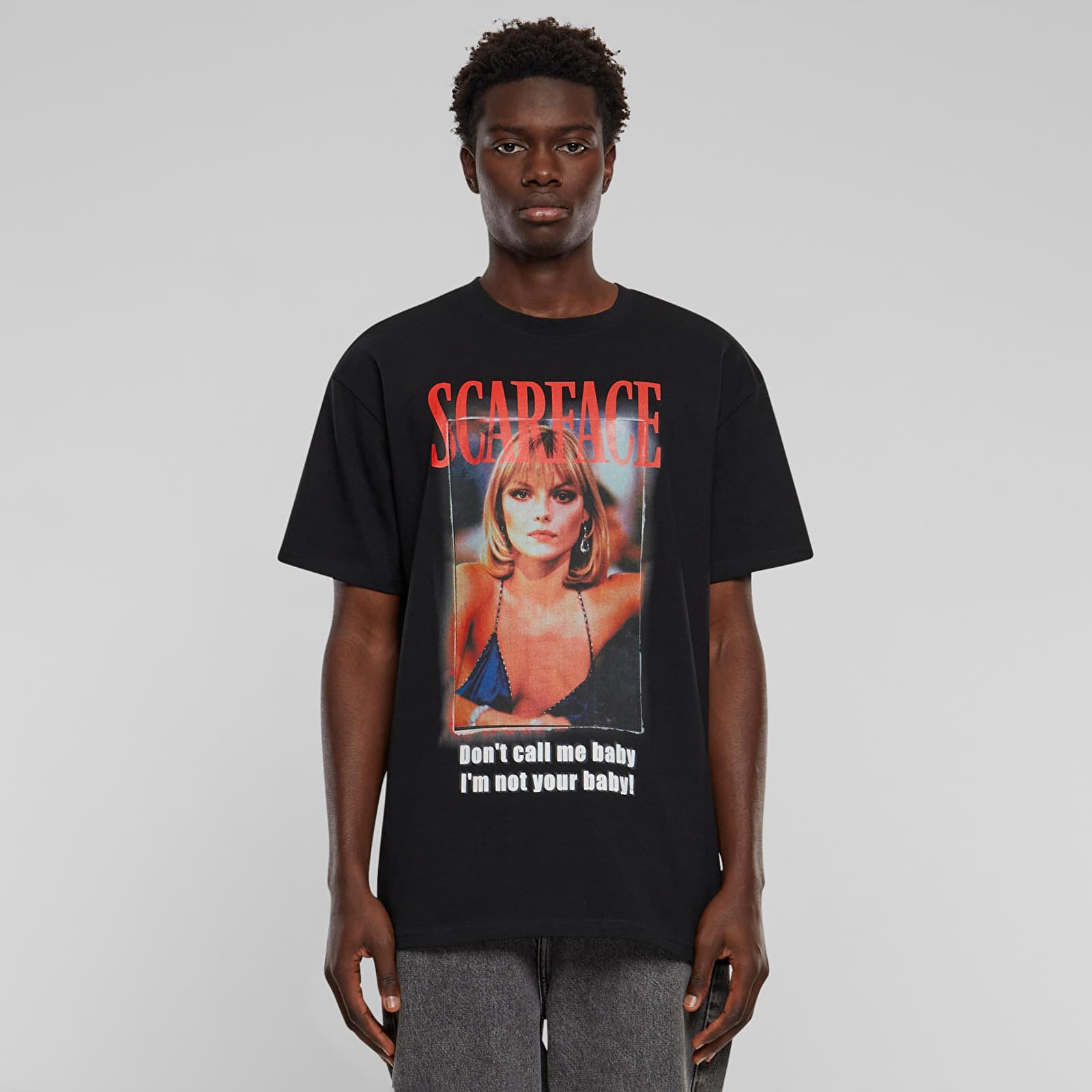 Футболки Urban Classics Scarface Don't call me baby Heavy Oversize Tee Black