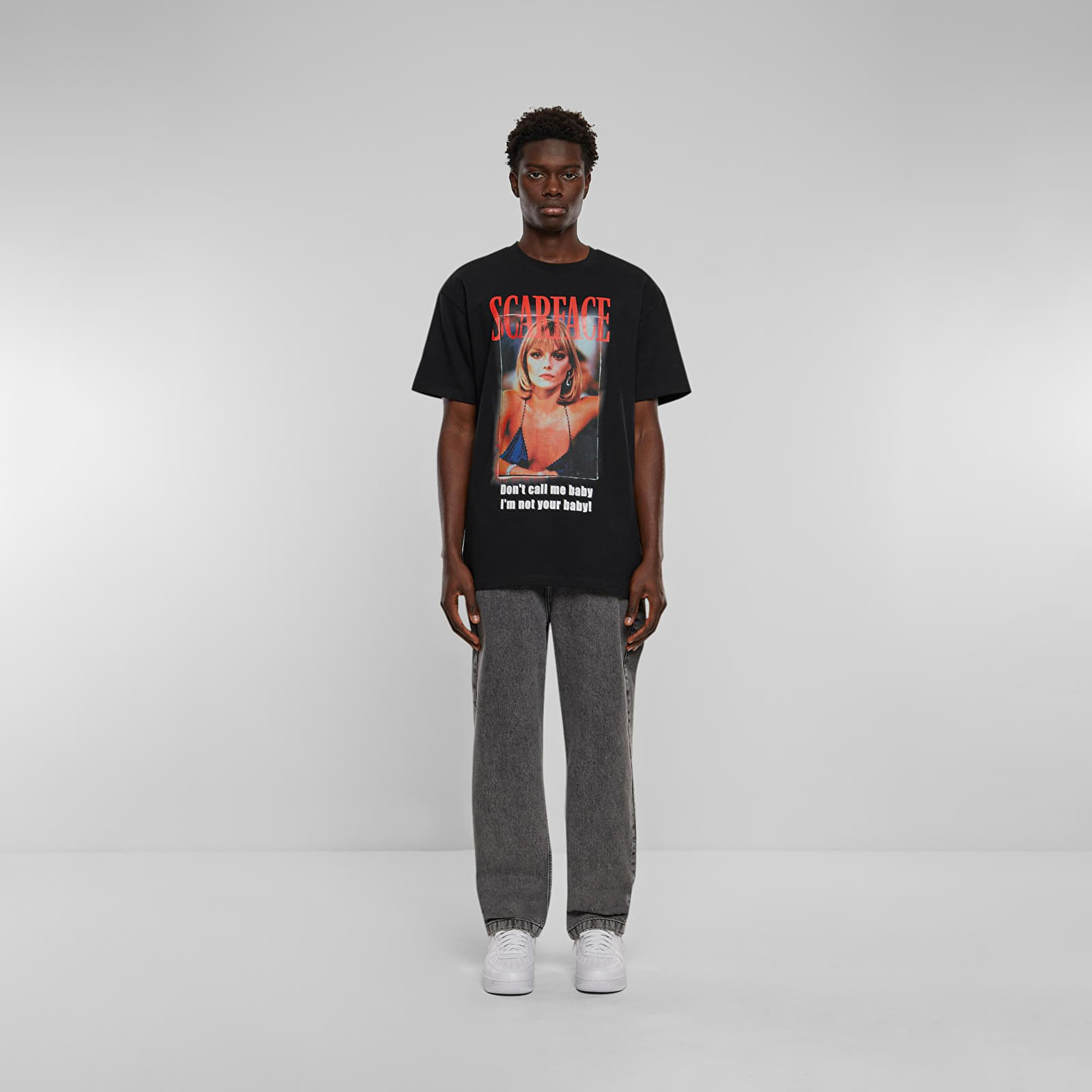 Футболки Urban Classics Scarface Don't call me baby Heavy Oversize Tee Black