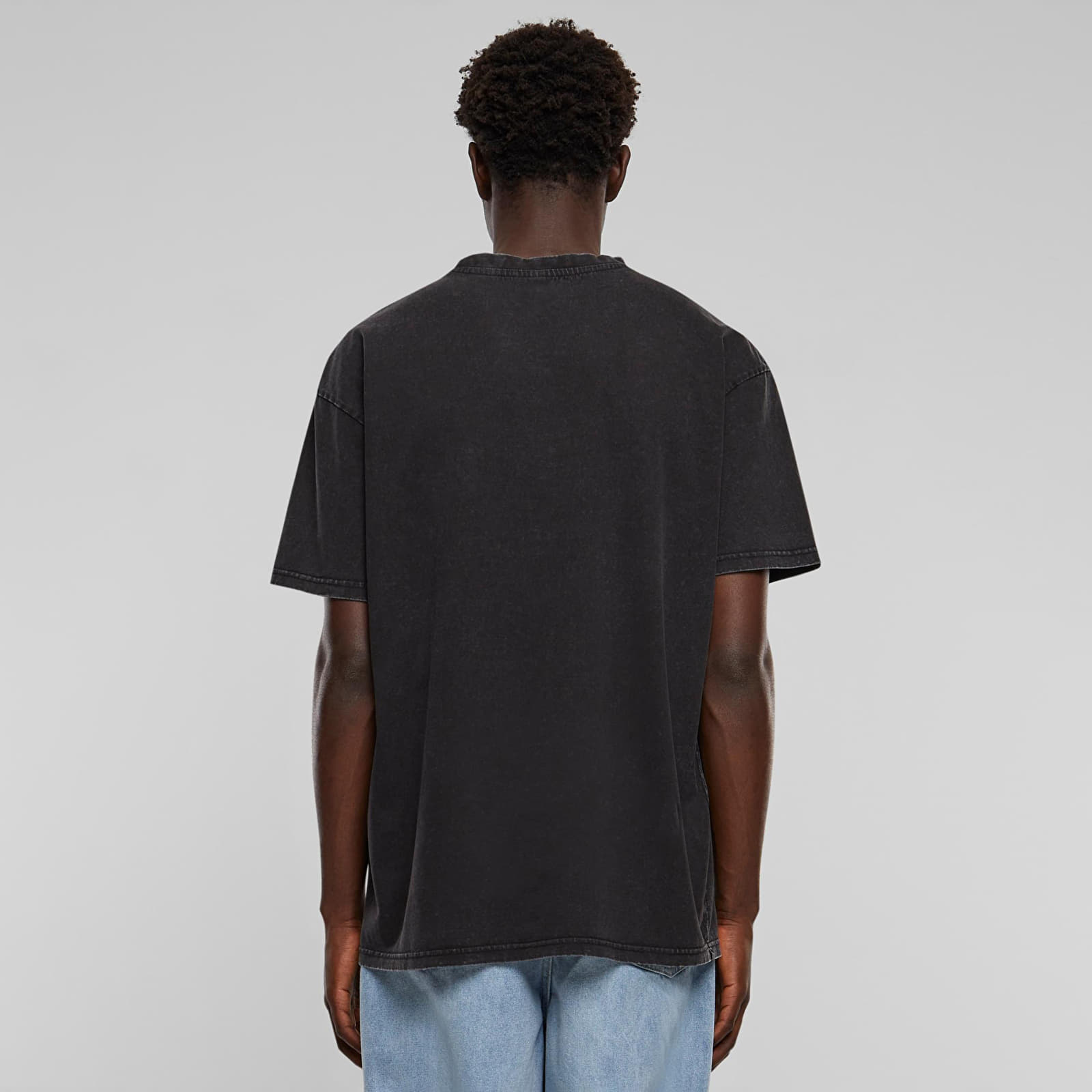 Tricouri Urban Classics Late Night Calls Acid Heavy Oversize Tee Black