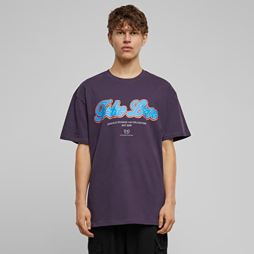 T-shirts Urban Classics F*ke L*ve Heavy Oversize Tee Purple Night