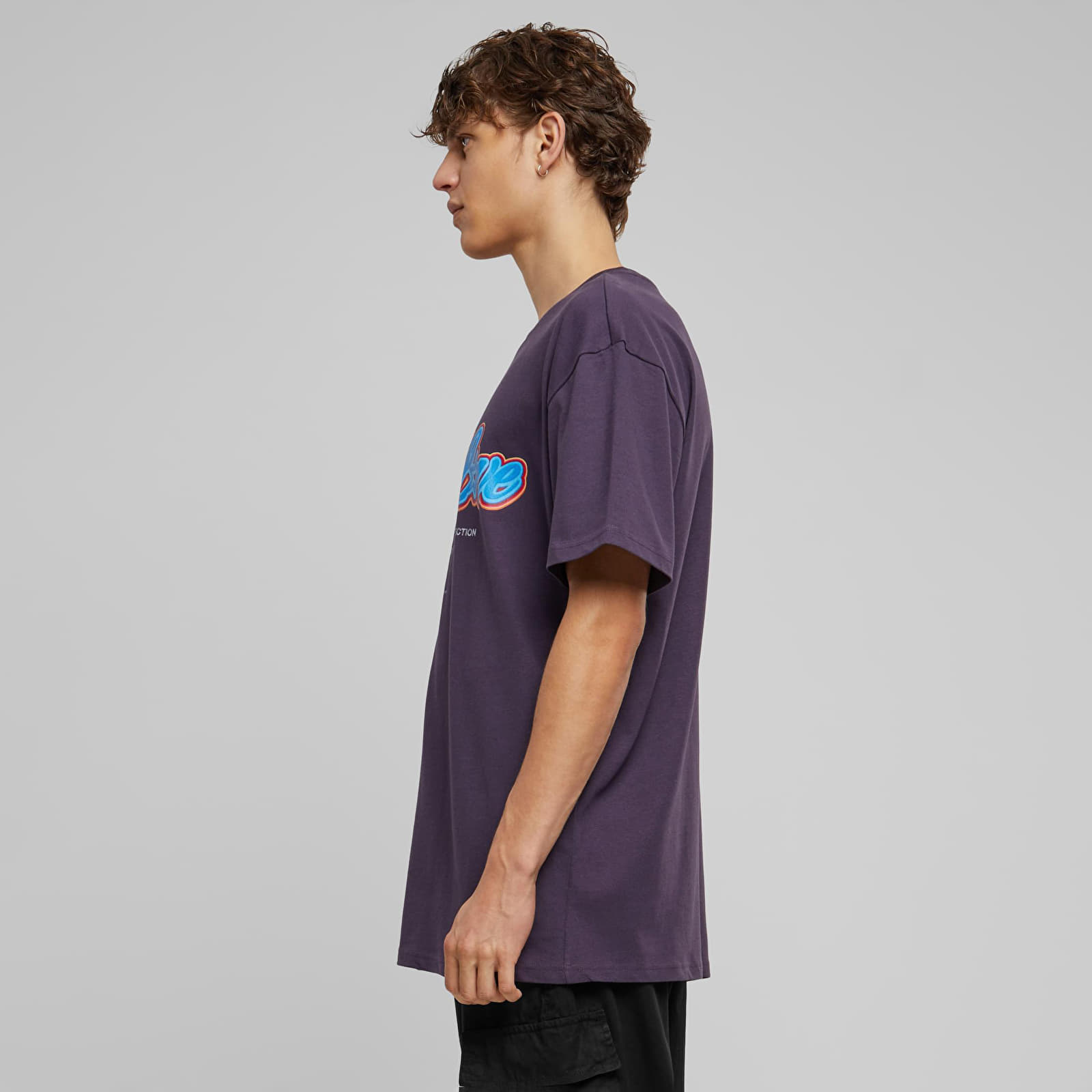 Μπλούζες Urban Classics F*ke L*ve Heavy Oversize Tee Purple Night