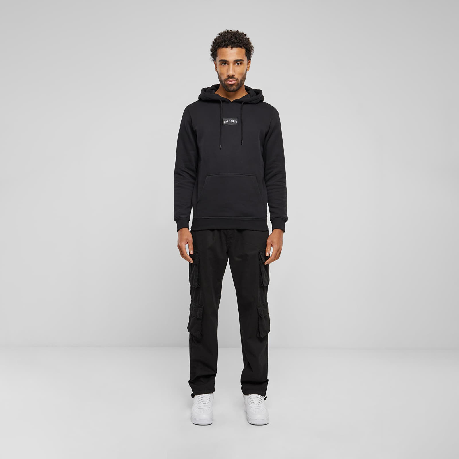 Hanorace Urban Classics LA Sketch Patch Hoody Black