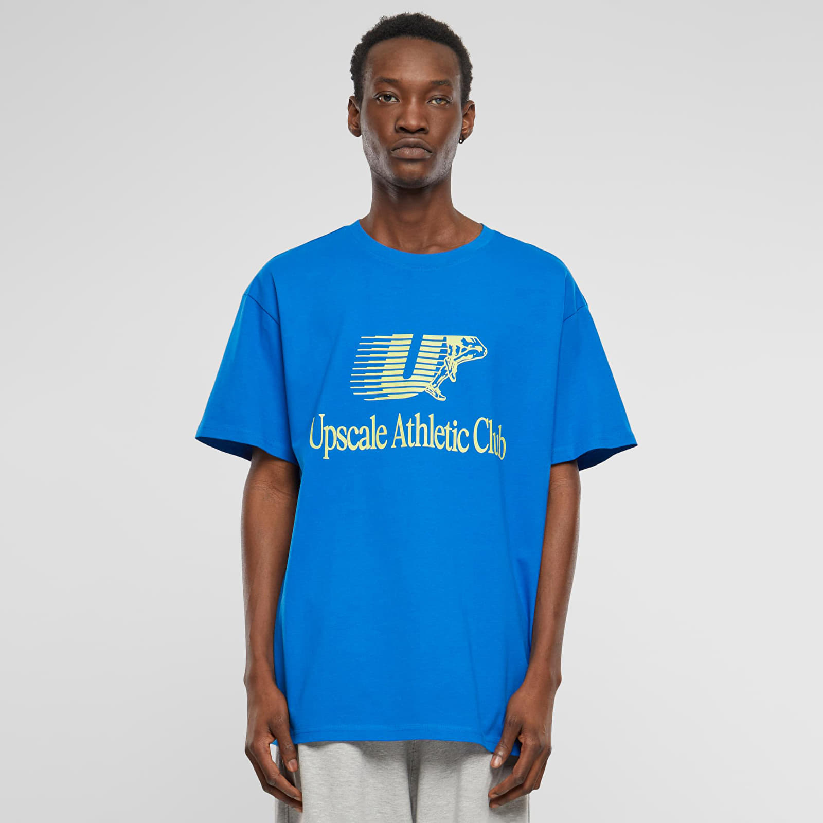 T-shirts Urban Classics Athletic Club Heavy Oversize Tee Cobalt Blue