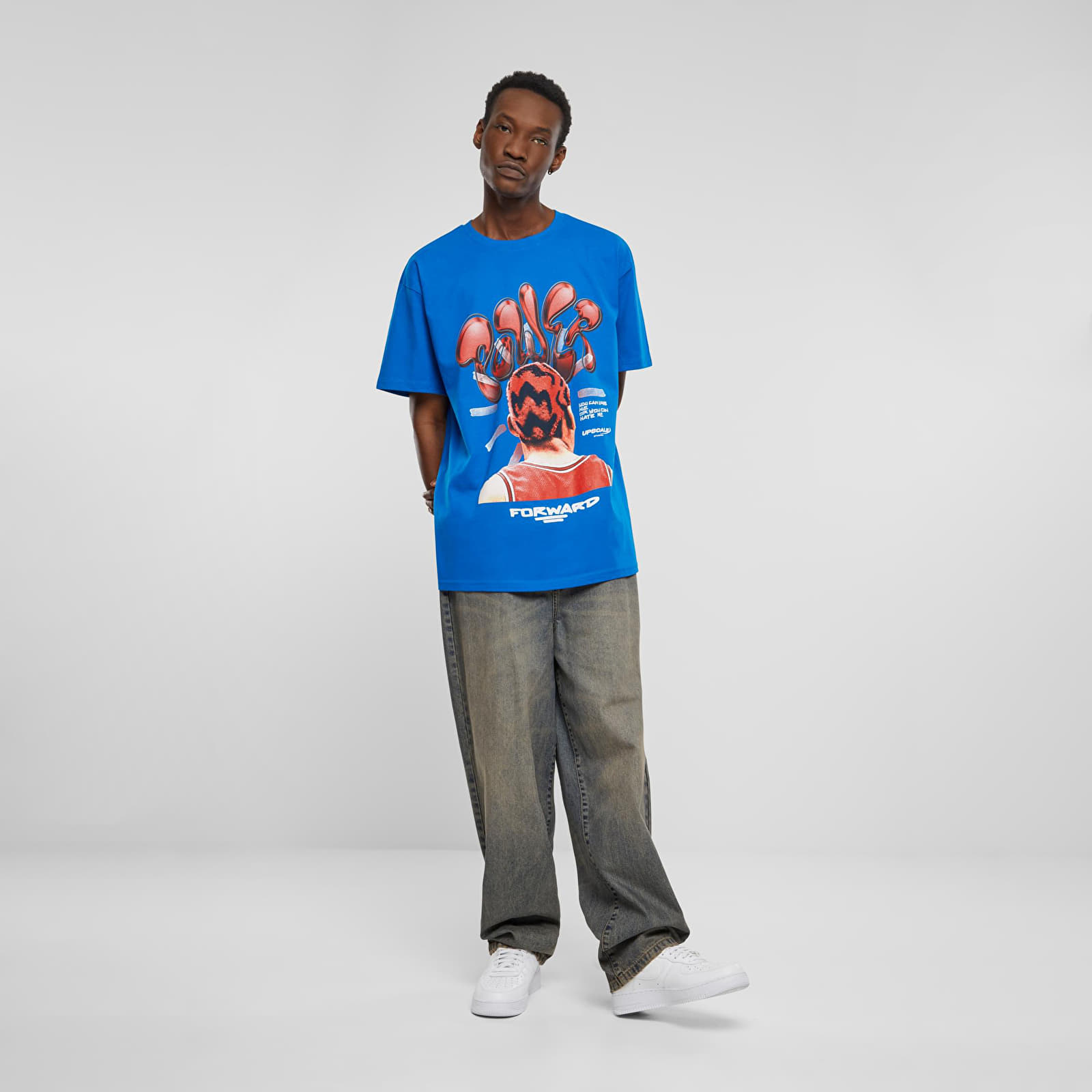 T-särgid Urban Classics Power Foward 2.0 Oversize Tee Cobalt Blue