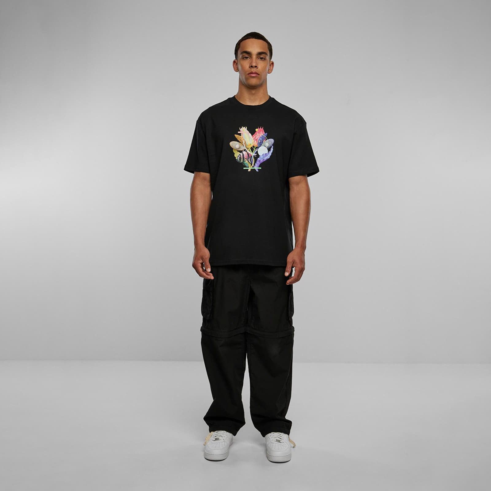 Trička Urban Classics Coral Oversize Tee Black