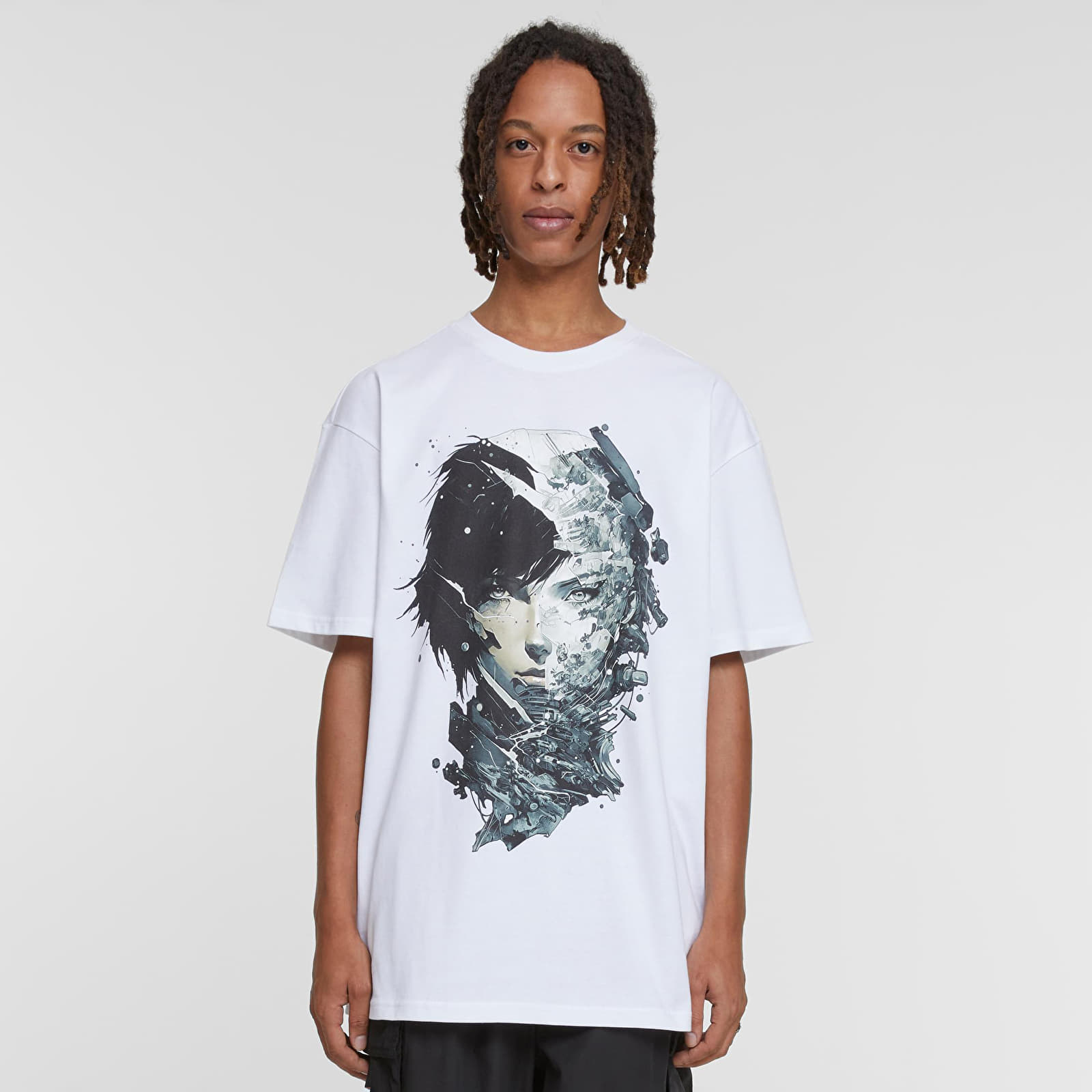 Trička Urban Classics Puppet Master Heavy Oversize Tee White
