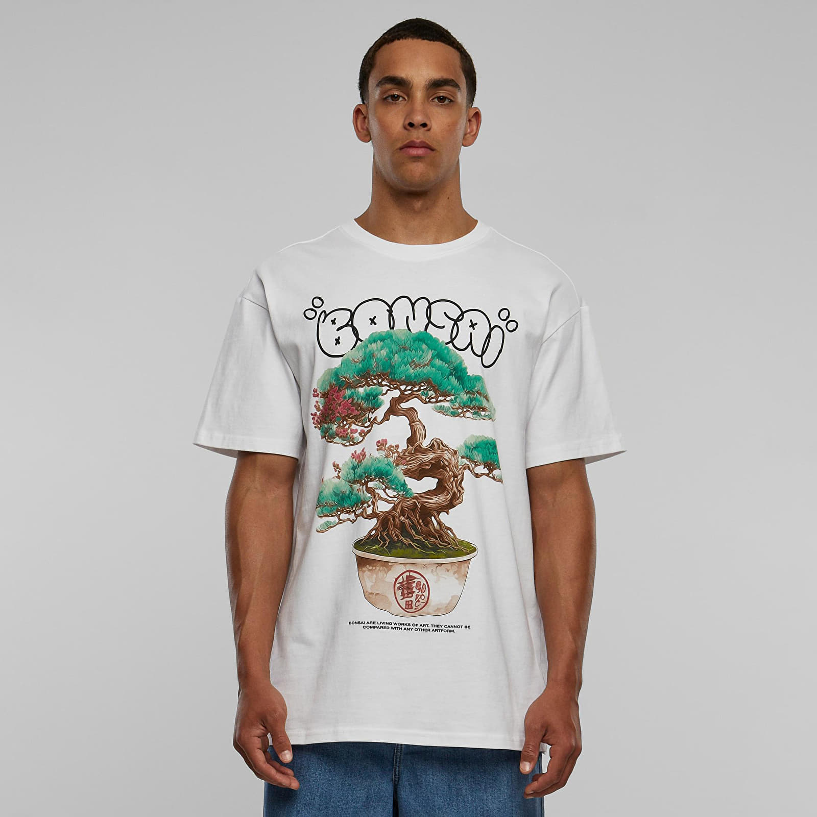 Trička Urban Classics Bonsai Heavy Oversize Tee White