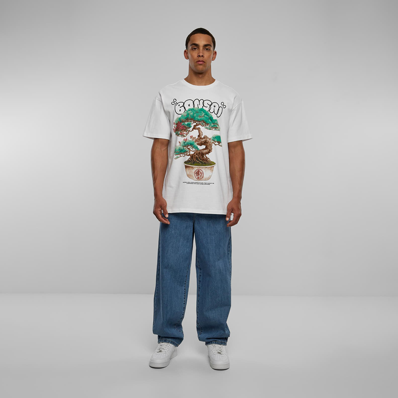 Trička Urban Classics Bonsai Heavy Oversize Tee White