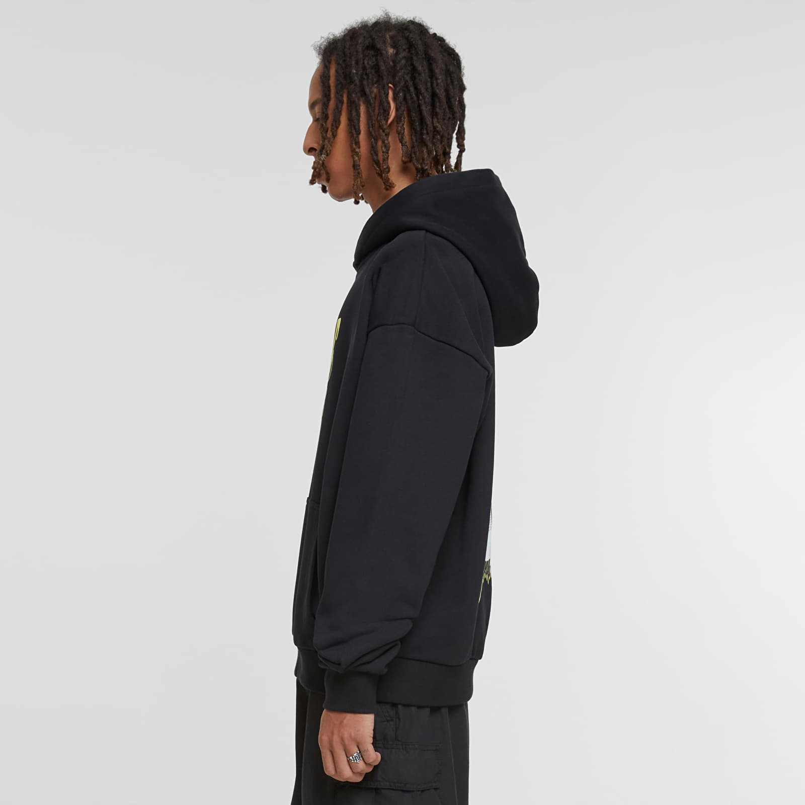 Mikiny Urban Classics Fortune Cranes Ultra Heavy Oversize Hoodie Black