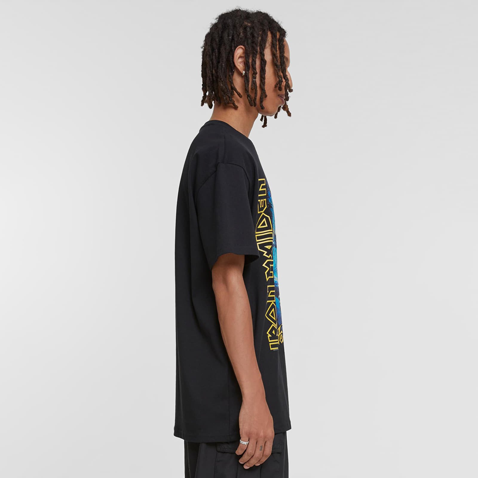 Tricouri  Urban Classics Upscale x Iron Maiden Fear of the dark Heavy Oversize Tee Black