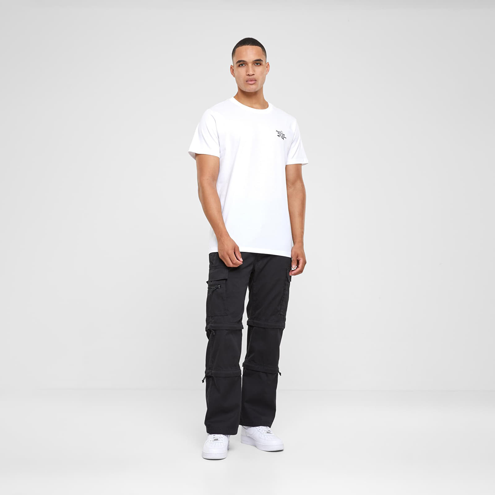 T-shirts Urban Classics Penne Va Bene Tee EMB White