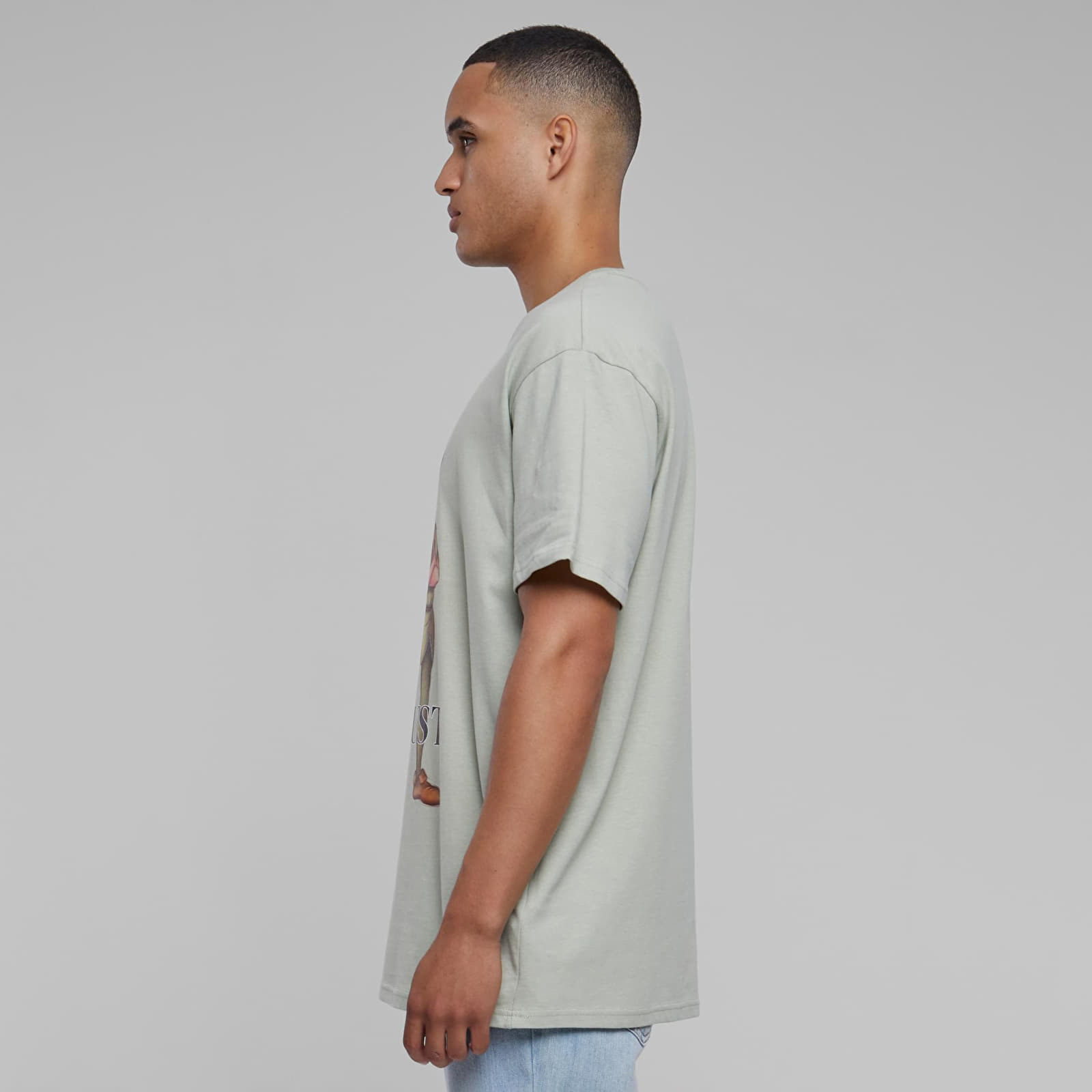 Футболки Urban Classics Disney 100 Peter Pan Faith and Trust Oversize Tee Soft Salvia