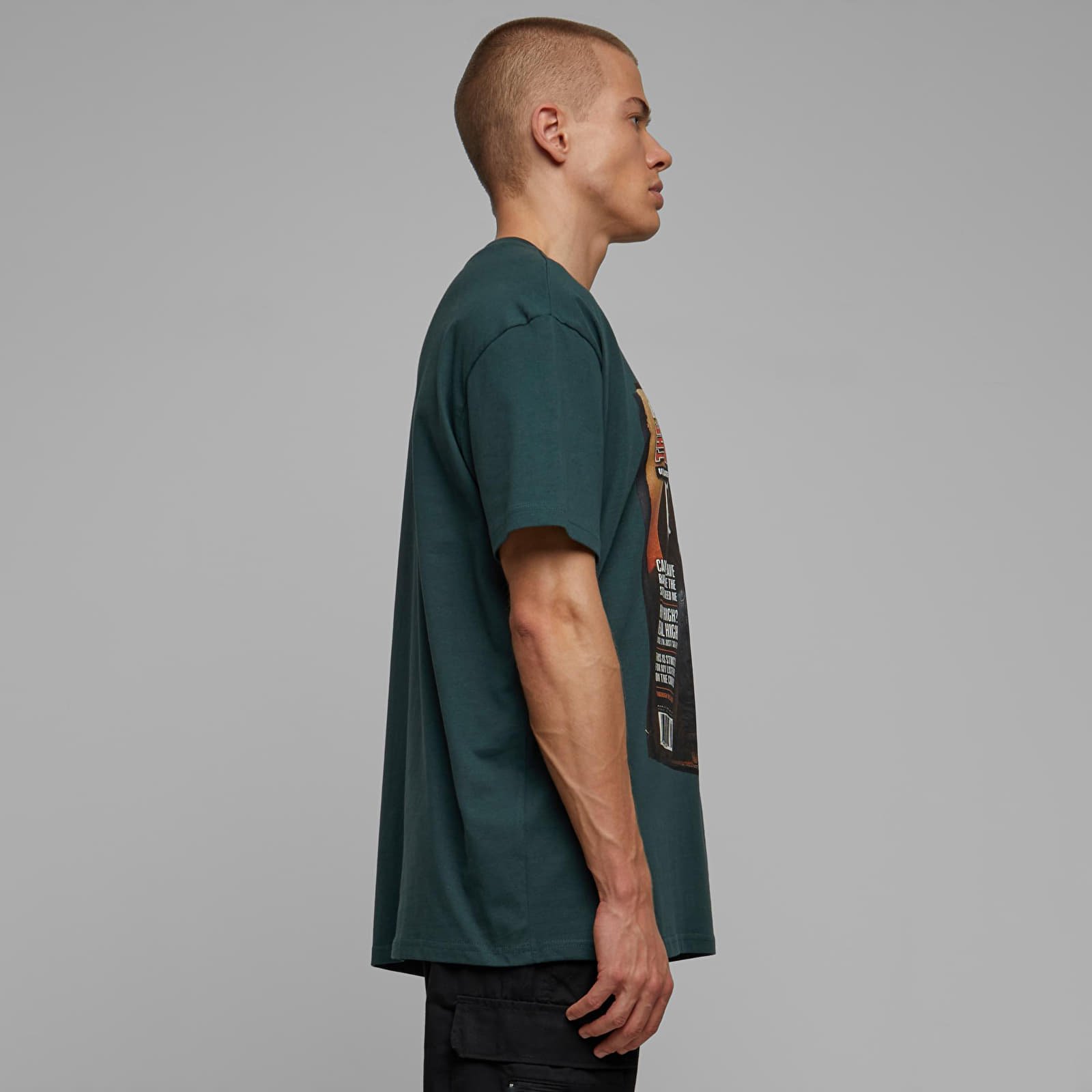 Magliette Urban Classics Upscale Magazine Oversize Tee Bottle Green