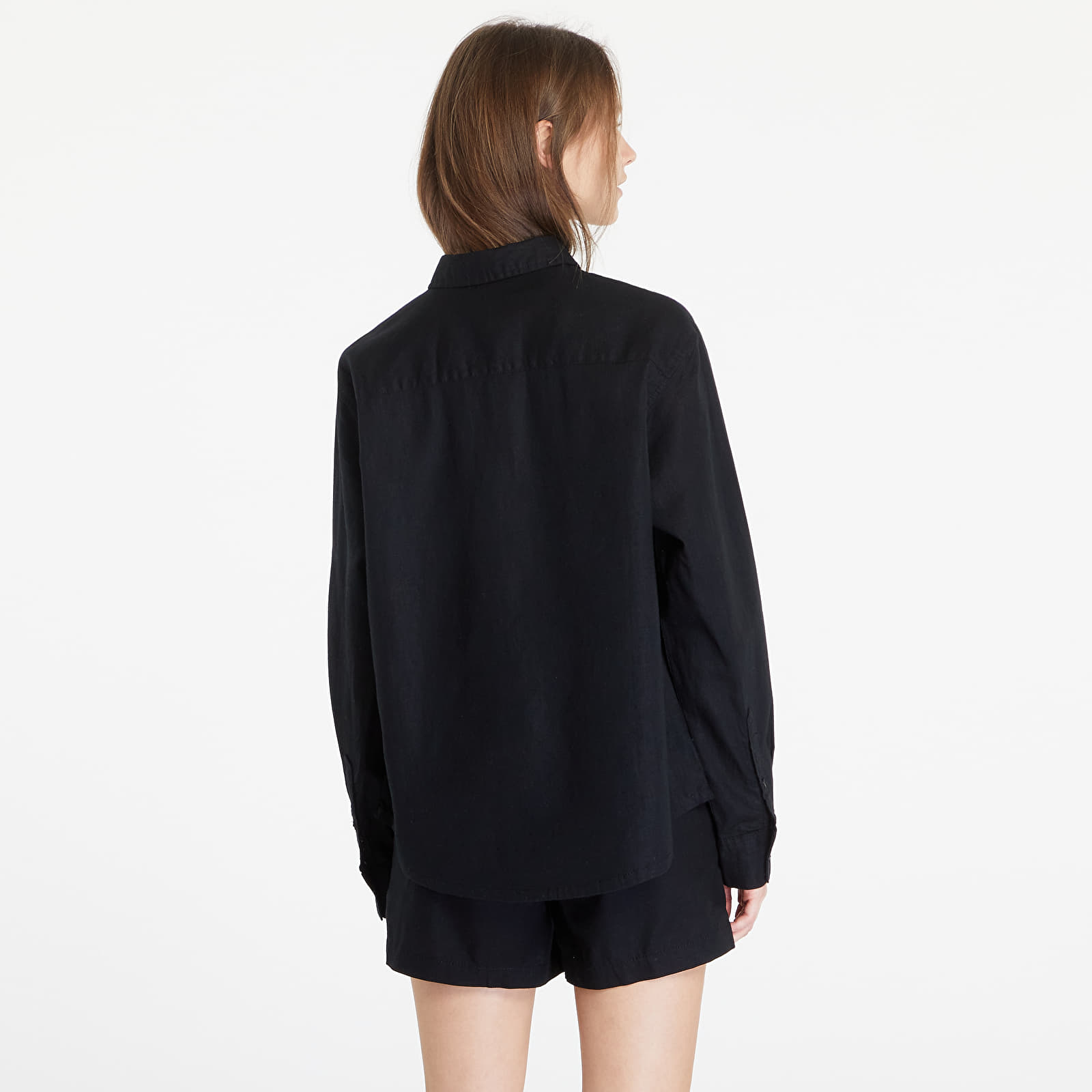 Skjorter Urban Classics Ladies Linen Mixed Oversized Shirt Black