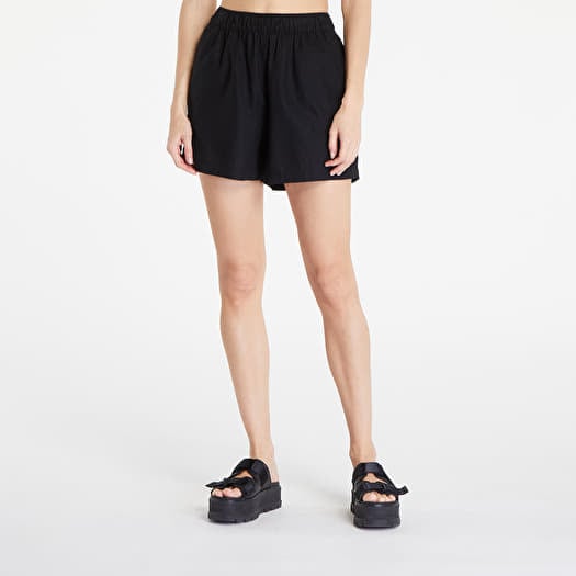 Šortky Urban Classics Ladies Linen Mixed Boxer Shorts Black