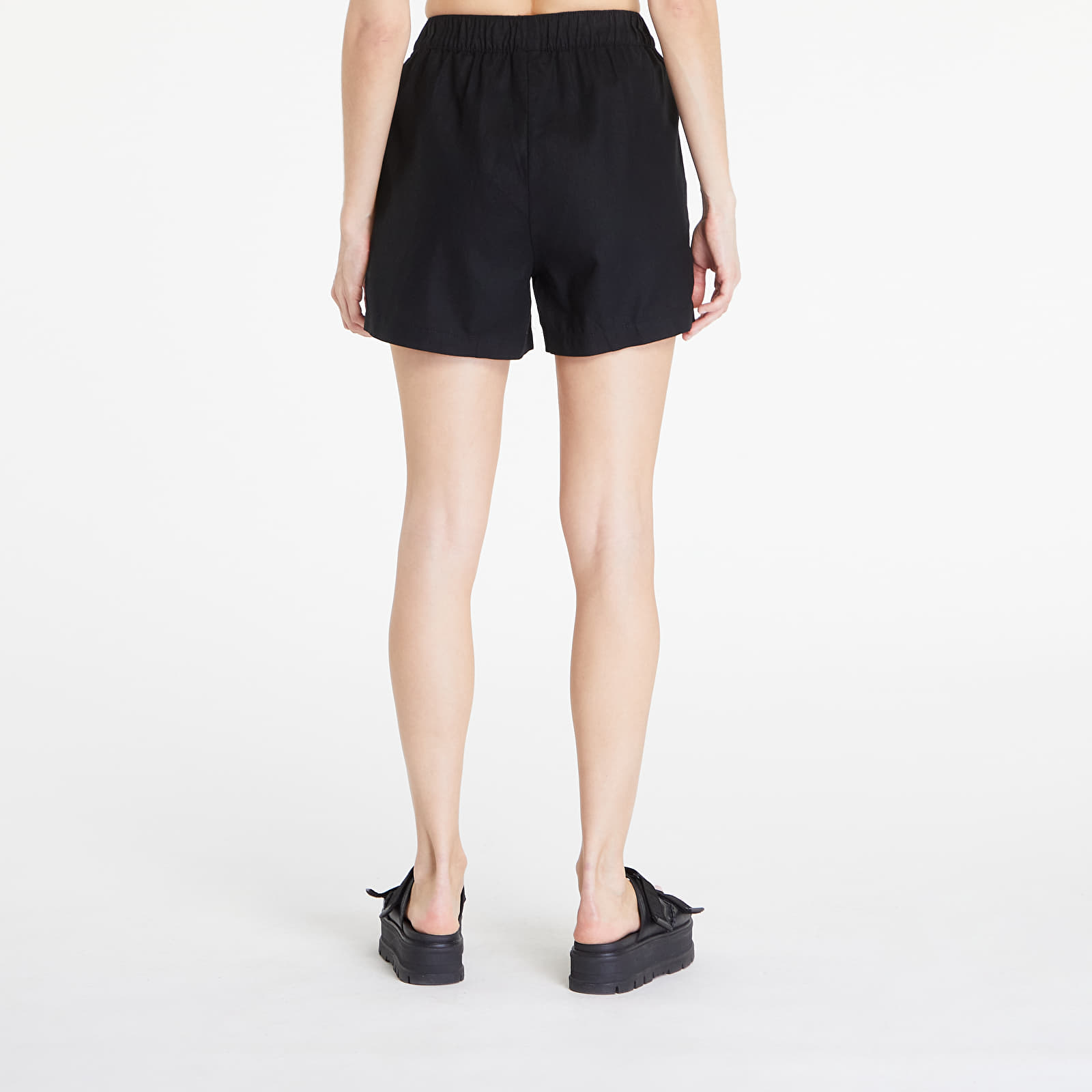 Shorts Urban Classics Ladies Linen Mixed Boxer Shorts Black