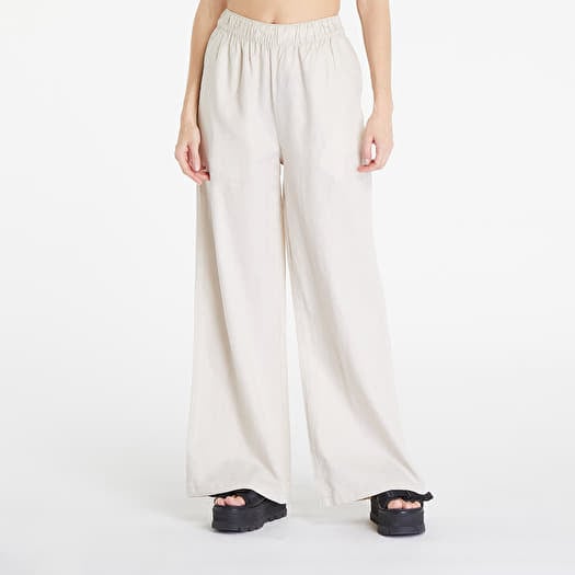 Urban Classics Ladies Linen Mixed Wide Pants Soft Seagrass